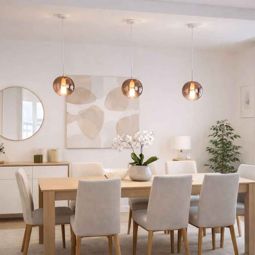 Bela Glass Pendant Light | Hand-Blown, Adjustable Suspension 150cm