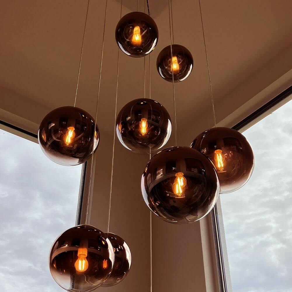 Bello Orb XL Gallery Light | 8-Glass Spheres, Modular Canopy