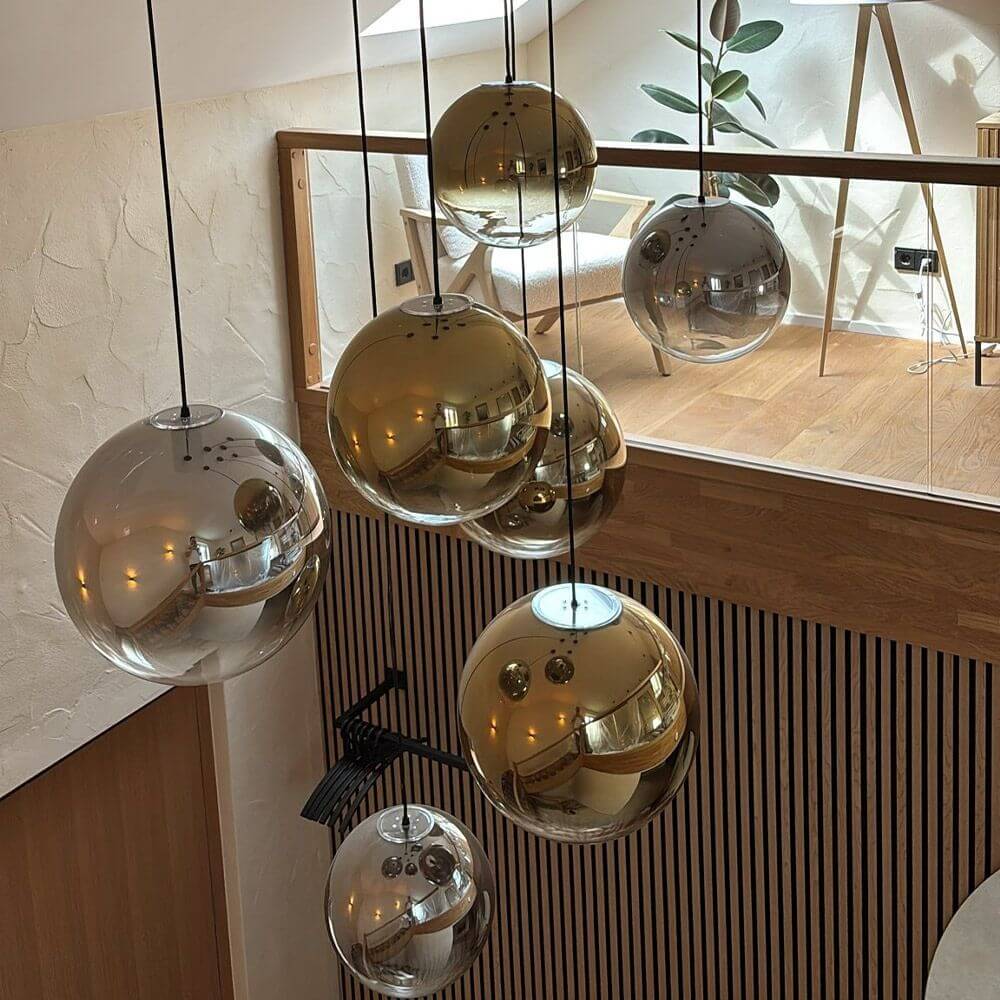 Bello Orb XL Gallery Light | 8-Glass Spheres, Modular Canopy