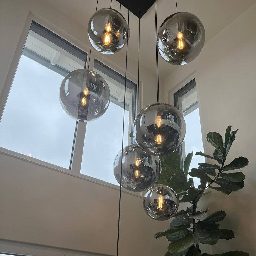 Bello Orb XL Gallery Light | 8-Glass Spheres, Modular Canopy
