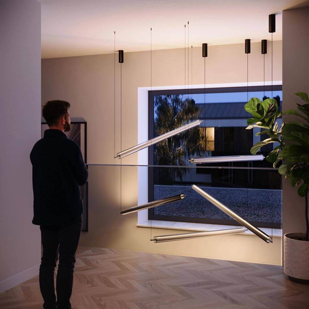 Rivio LED Pendant Light | Up & Down Lighting, Glass Cover