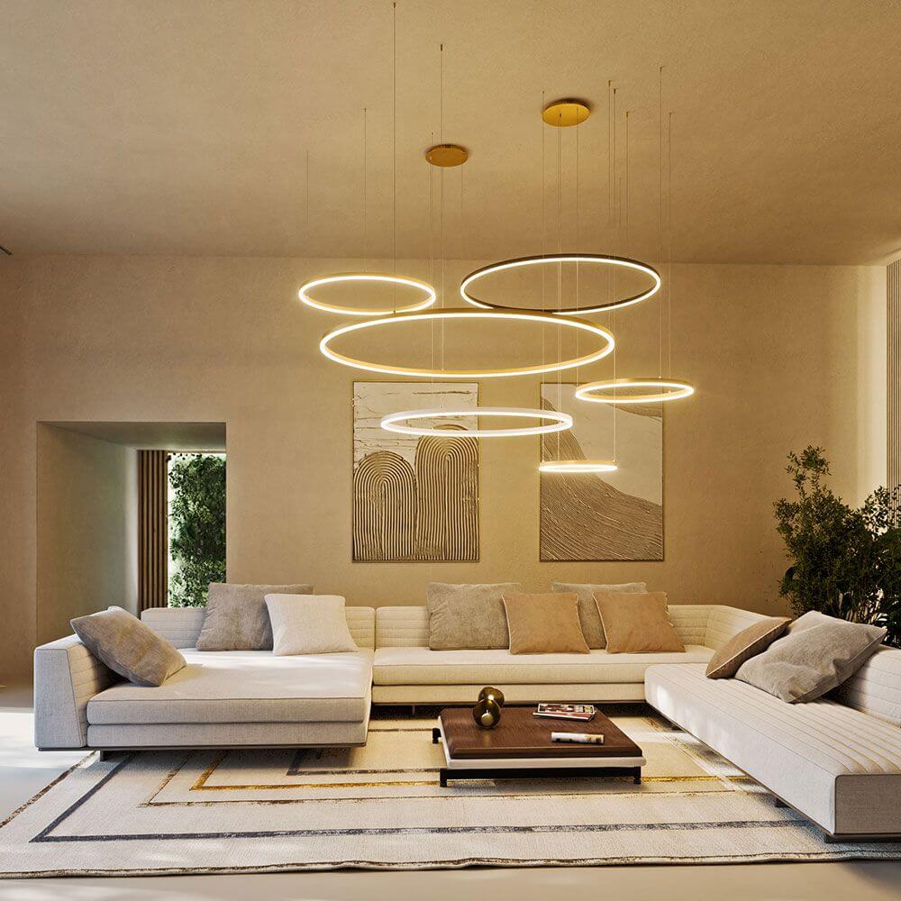 Bello LED Ring Pendant Light | Dimmable, Customizable Colors