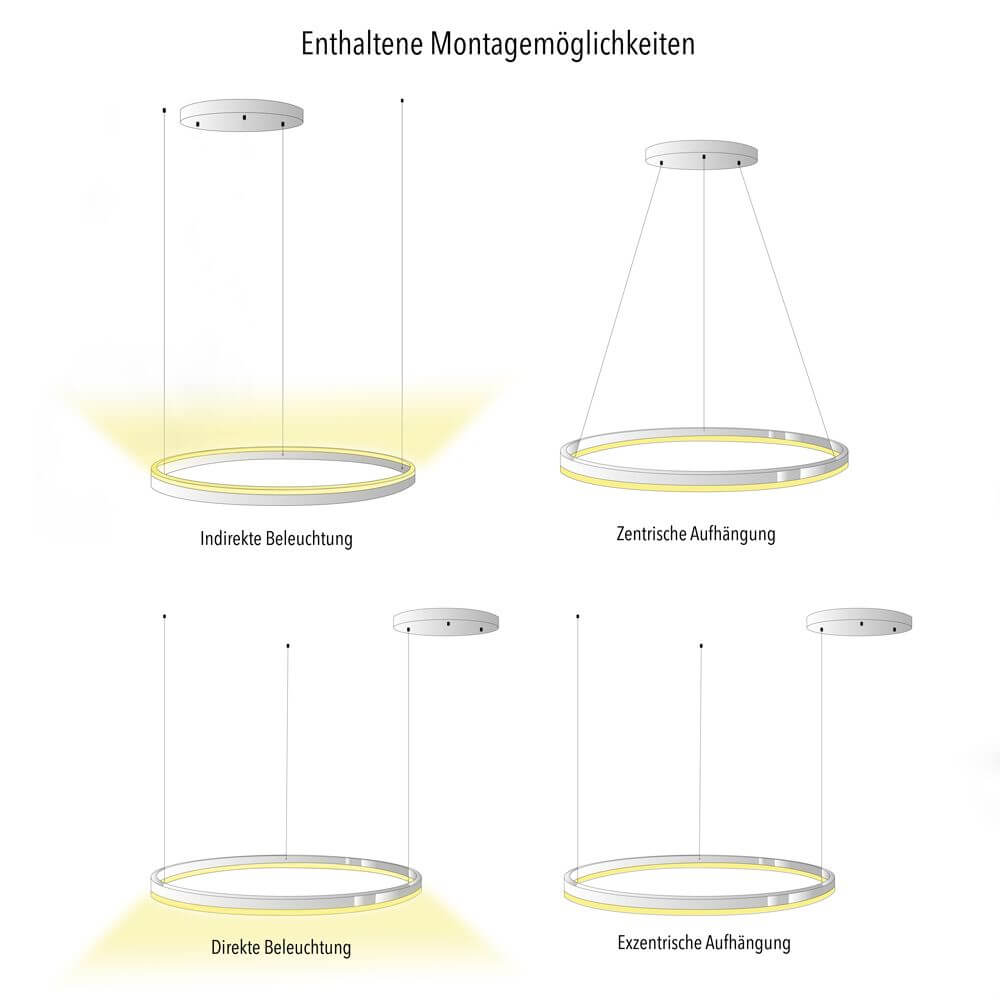 Bello LED Ring Pendant Light | Dimmable, Customizable Colors