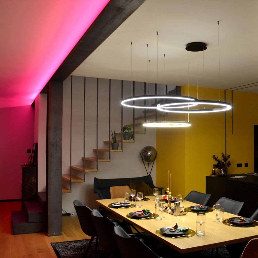 Bela LED Ring Pendant Lamp | 80cm, Adjustable Suspension, Minimalist Design