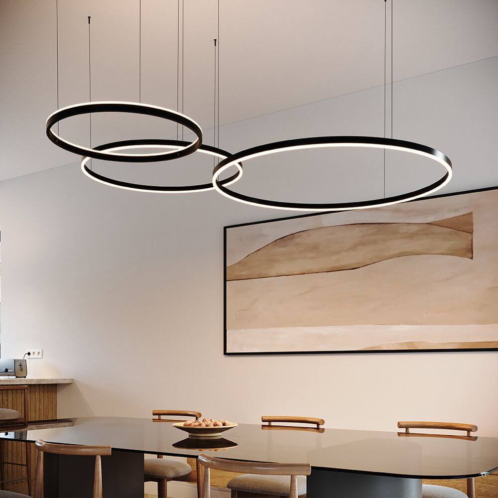 Bela LED Ring Pendant Lamp | 80cm, Adjustable Suspension, Minimalist Design