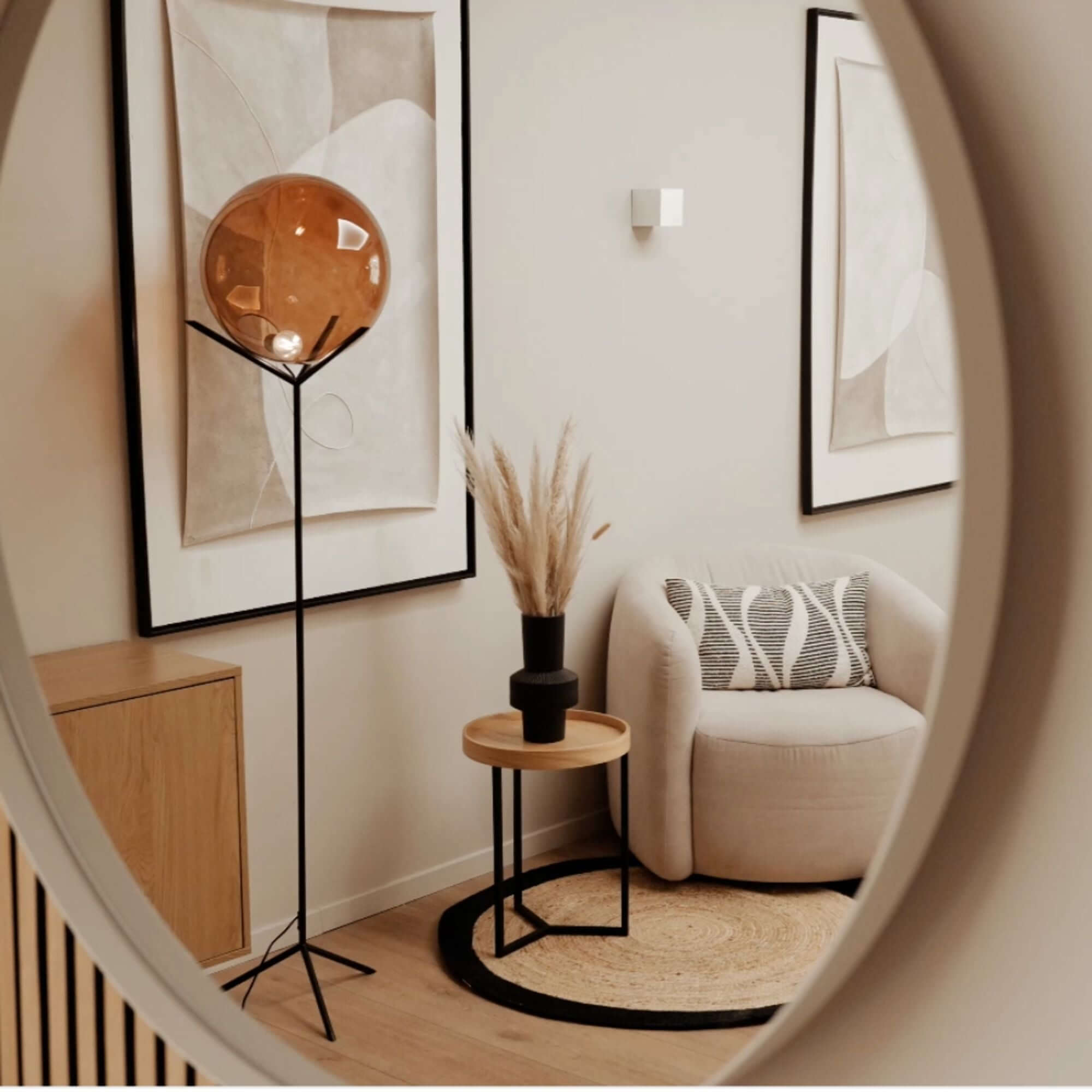 Bela Floor Lamp | Glass Ball, Adjustable Brightness