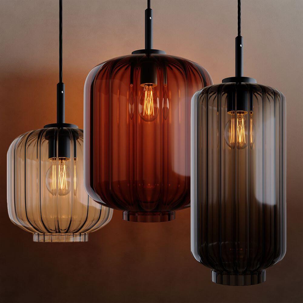 Bello Dining Room Light | 12-Bulb, Mouth-Blown Glass Pendants