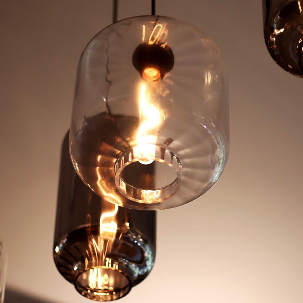 Bello Pendant Light | 500cm Black Cable, Mouth-Blown Glass