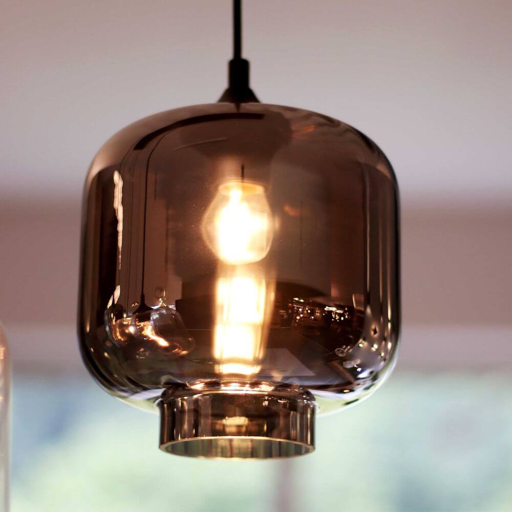 Bello Pendant Light | 500cm Black Cable, Mouth-Blown Glass