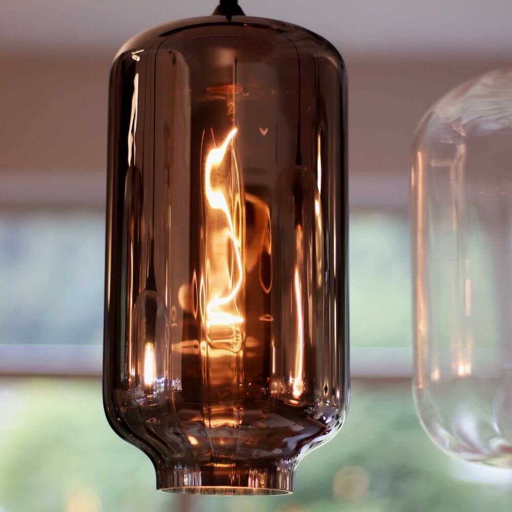 Bello Pendant Light | 500cm Black Cable, Mouth-Blown Glass