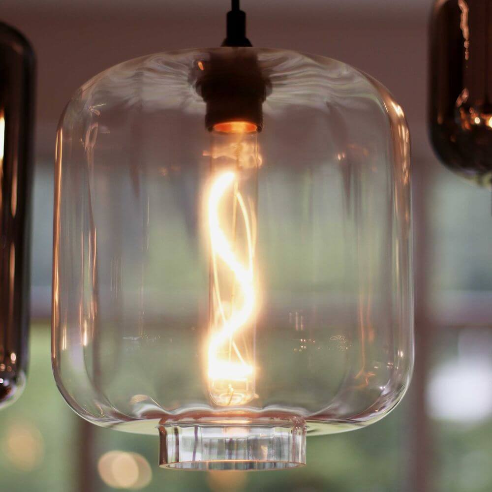 Bello Pendant Light | 500cm Black Cable, Mouth-Blown Glass
