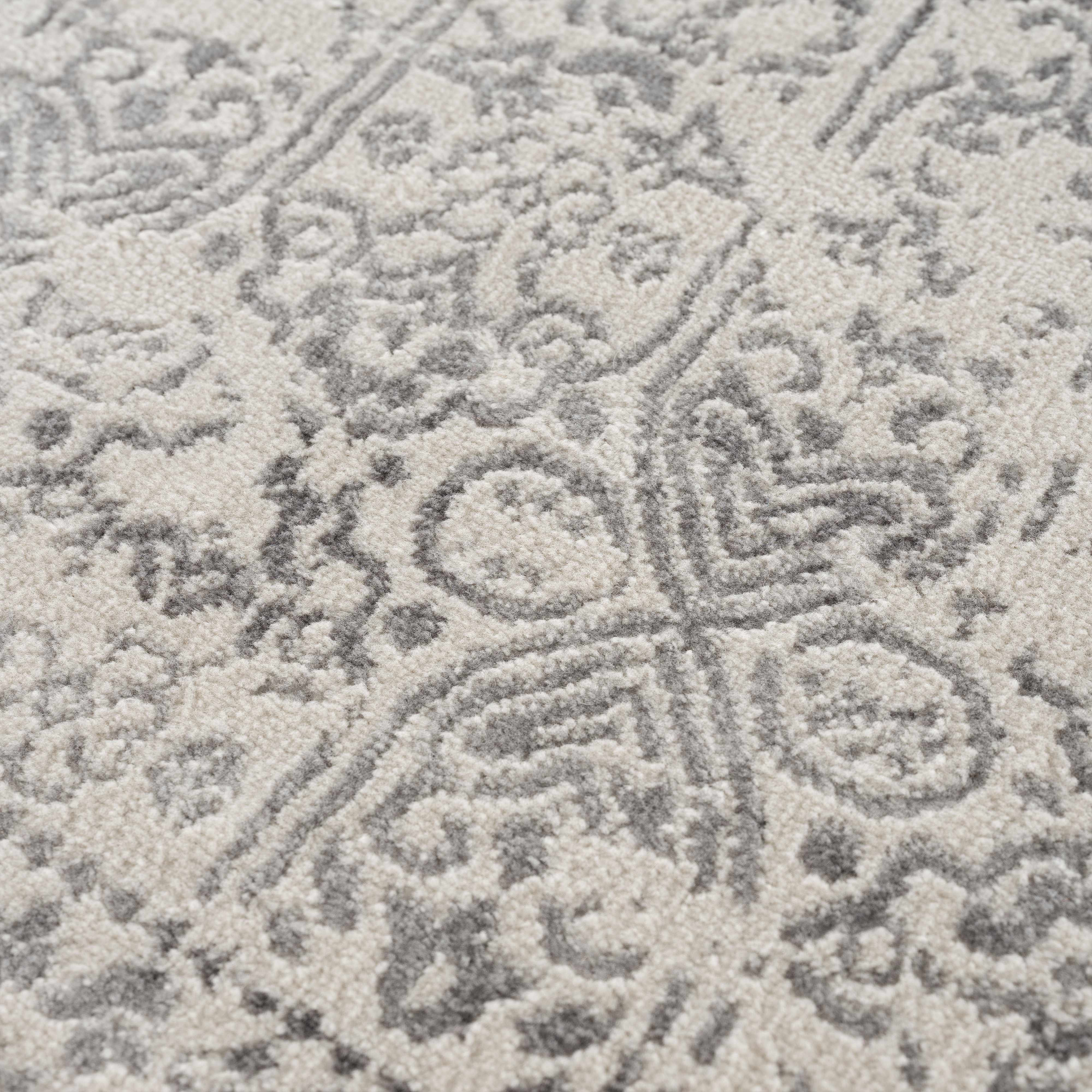 Mira Area Rug  Machine Woven  Medium Pile  Cream Gray