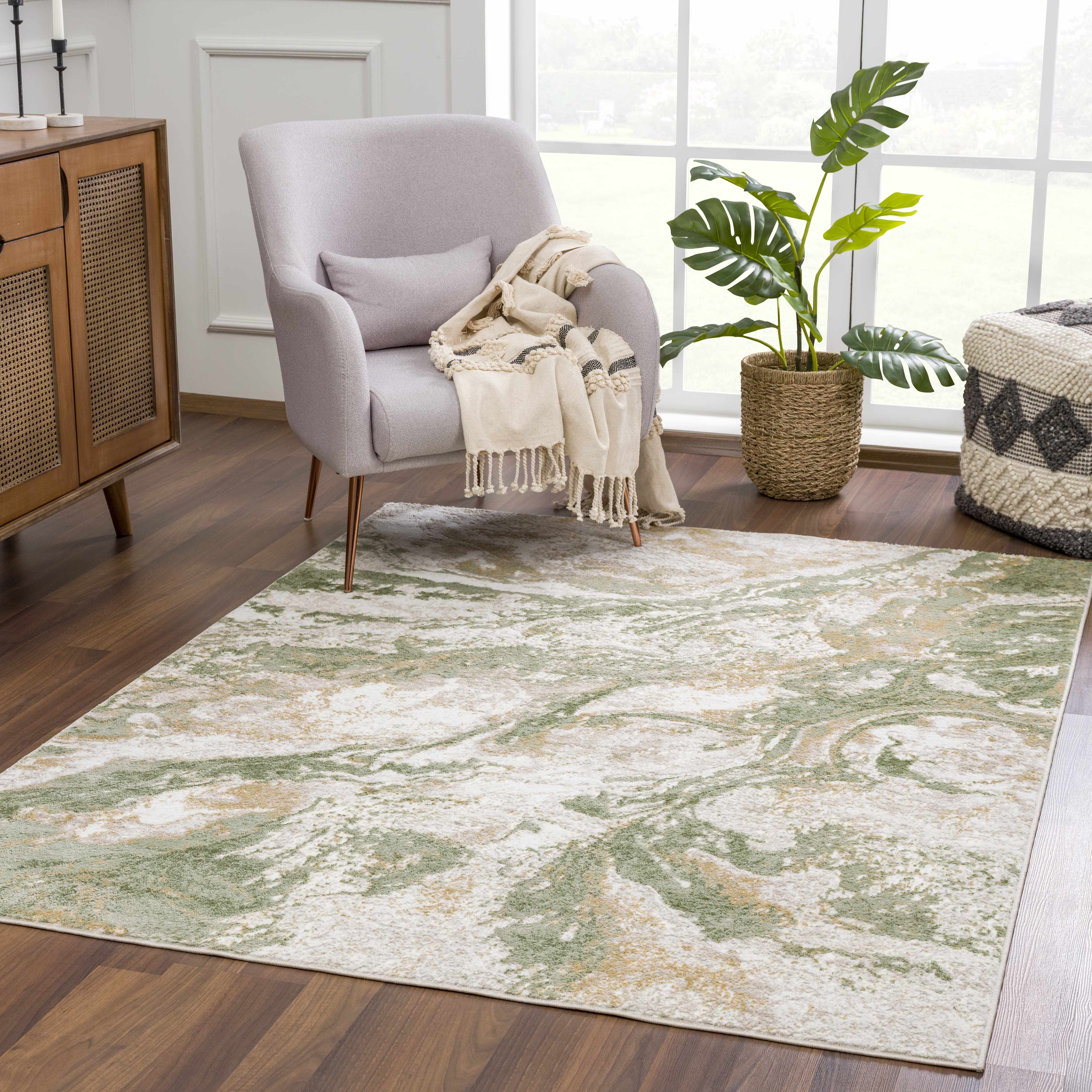 Livia Area Rug Contemporary 100% Polypropylene Medium Pile