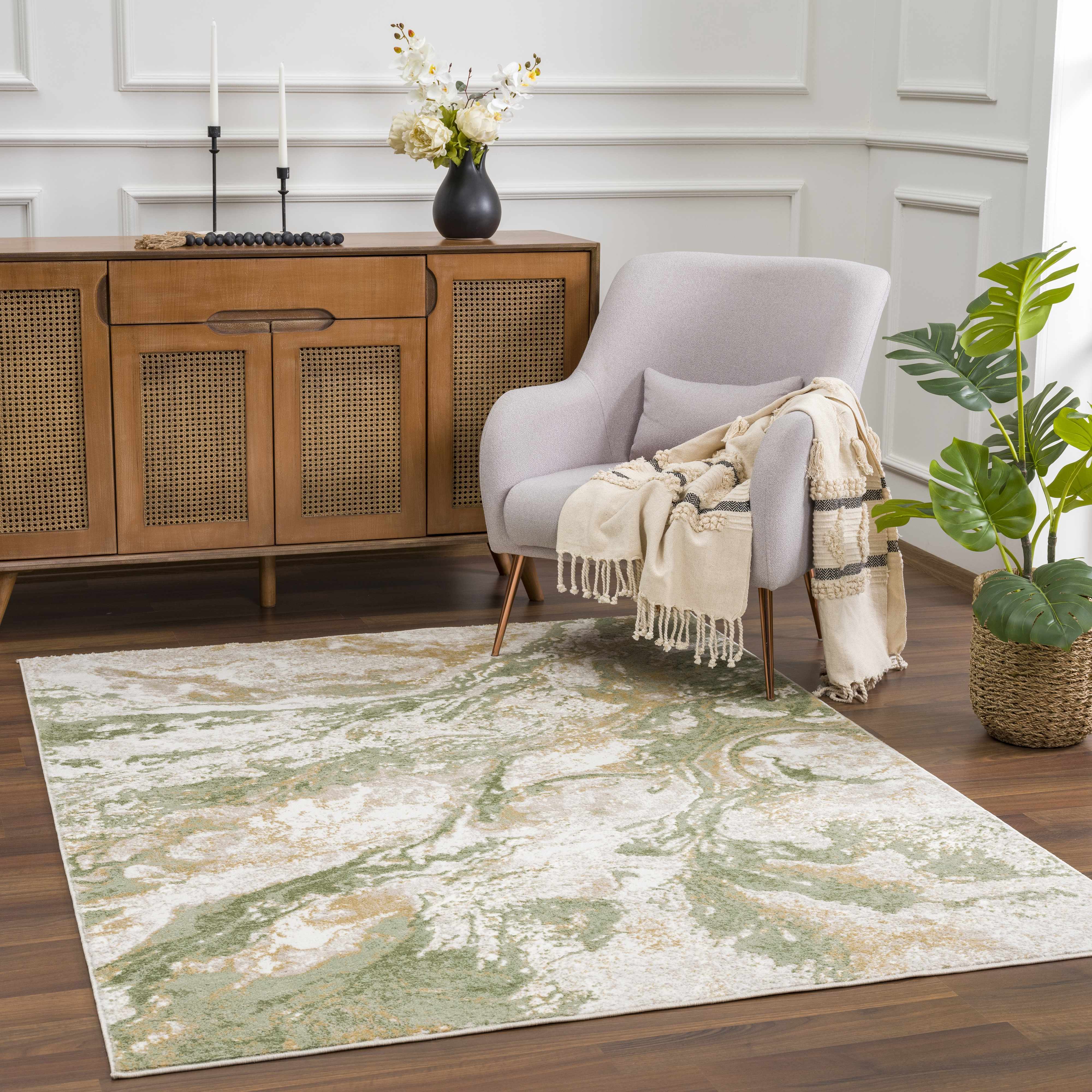 Livia Area Rug Contemporary 100% Polypropylene Medium Pile