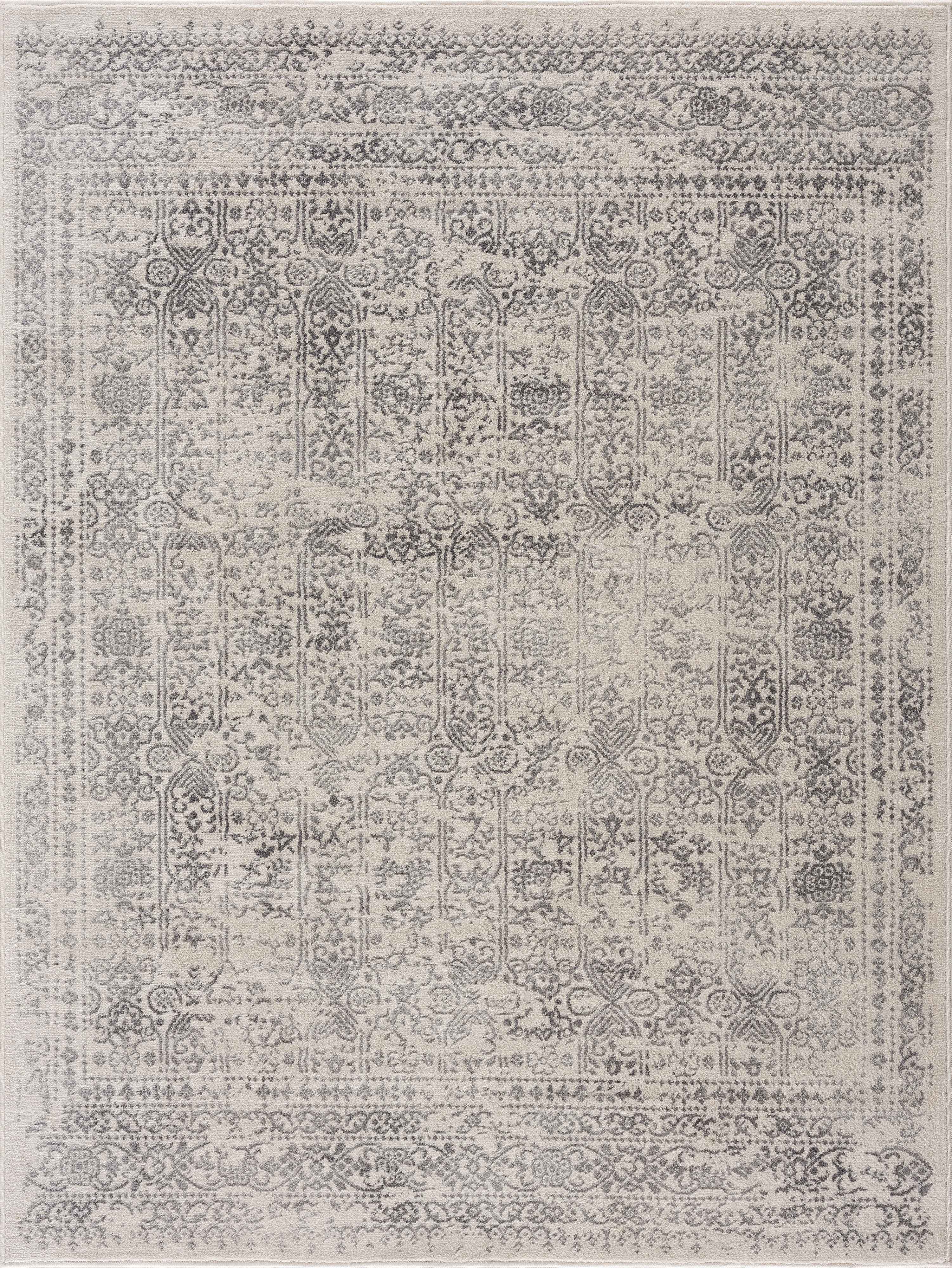 Mira Area Rug  Machine Woven  Medium Pile  Cream Gray