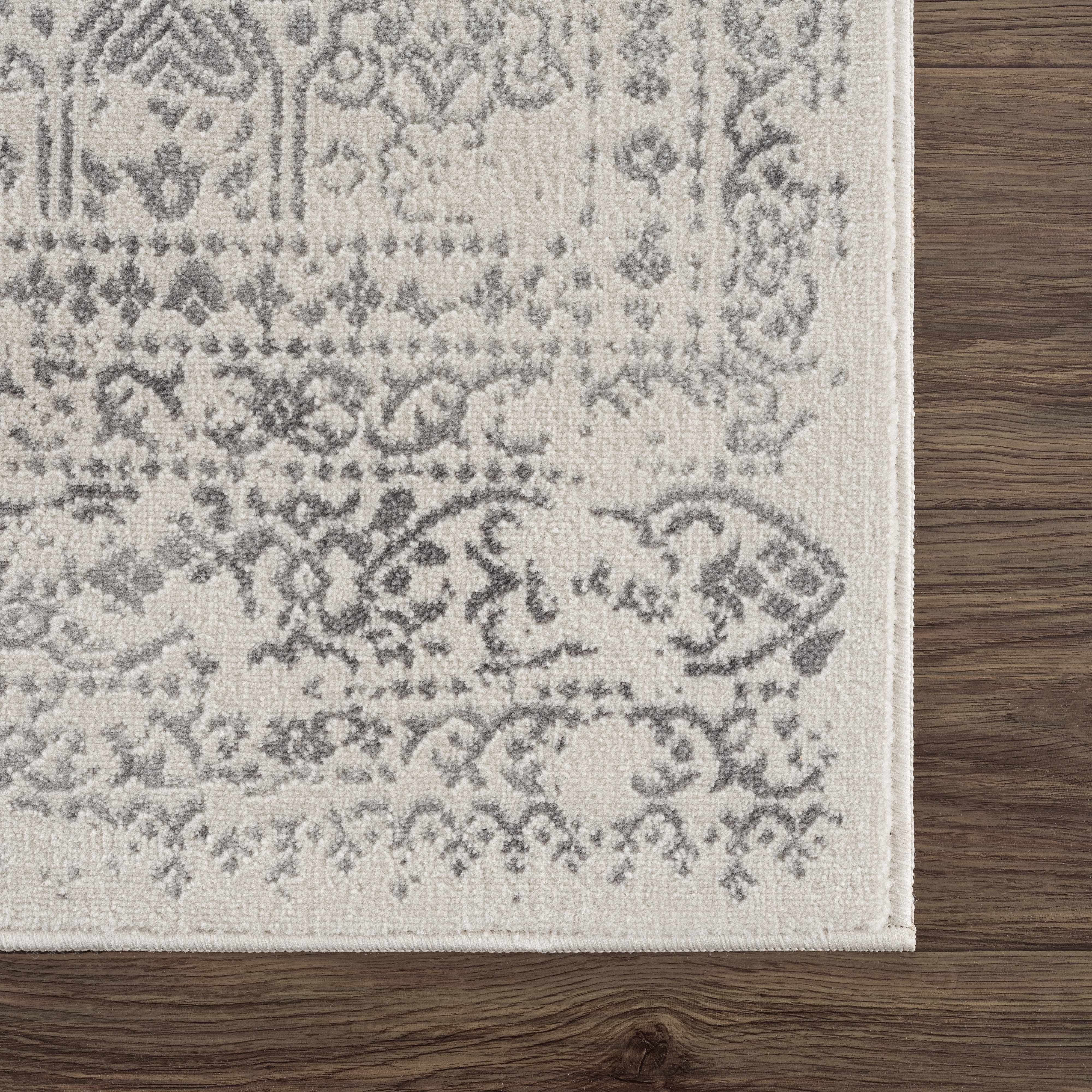 Mira Area Rug  Machine Woven  Medium Pile  Cream Gray