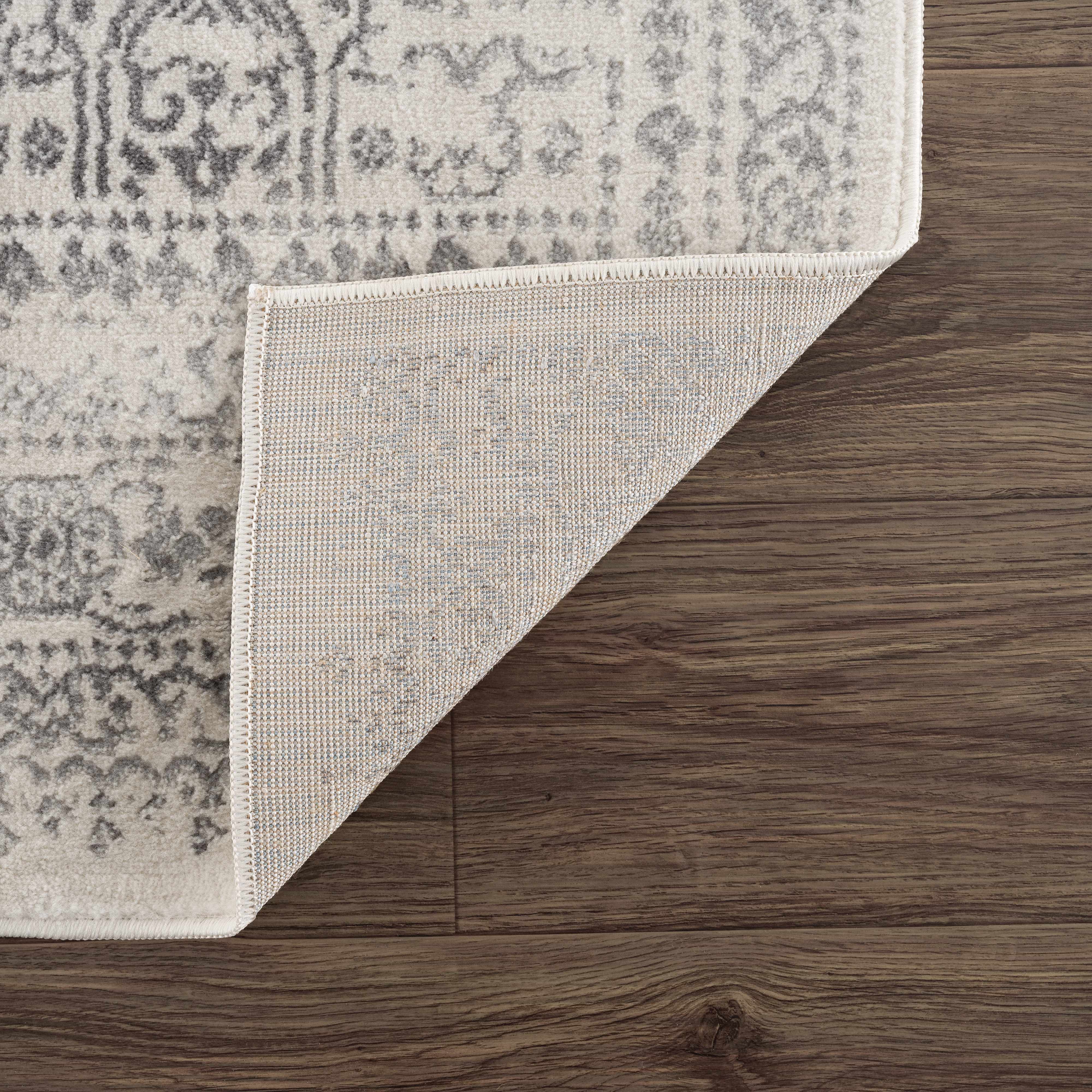 Mira Area Rug  Machine Woven  Medium Pile  Cream Gray