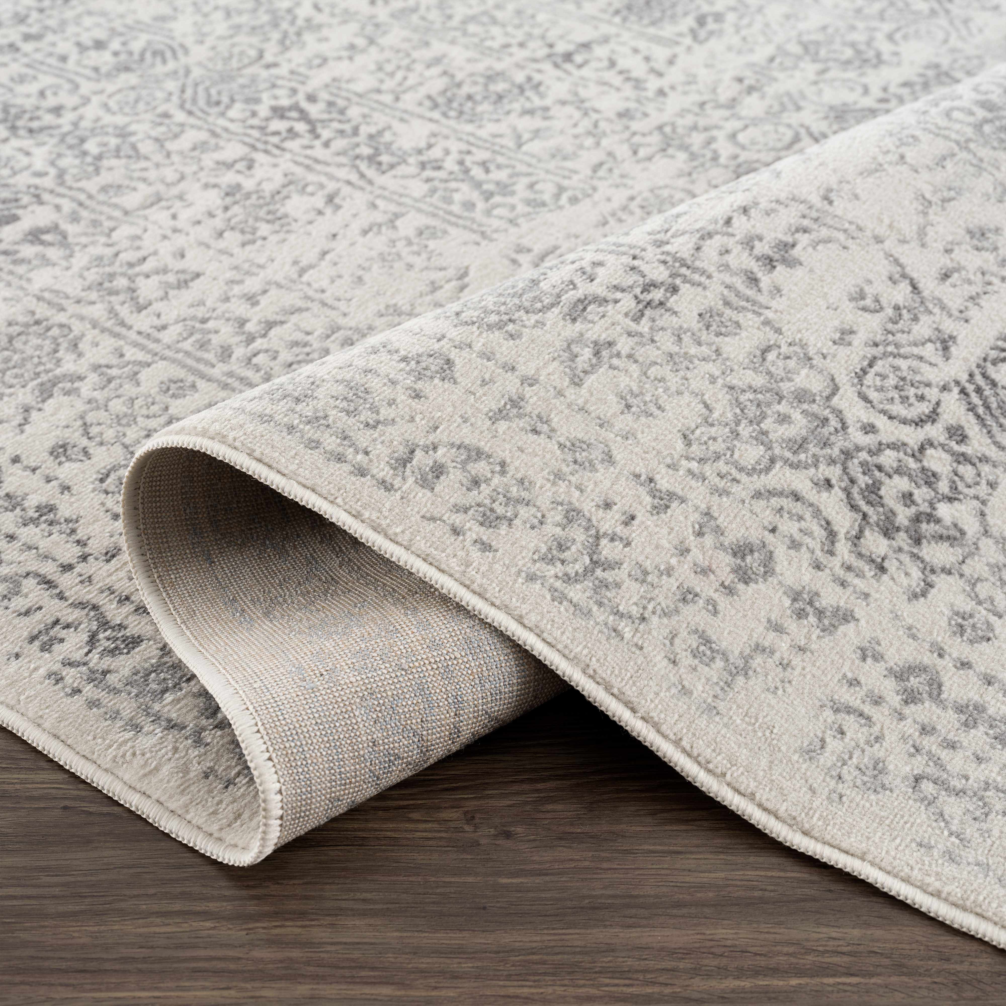 Mira Area Rug  Machine Woven  Medium Pile  Cream Gray