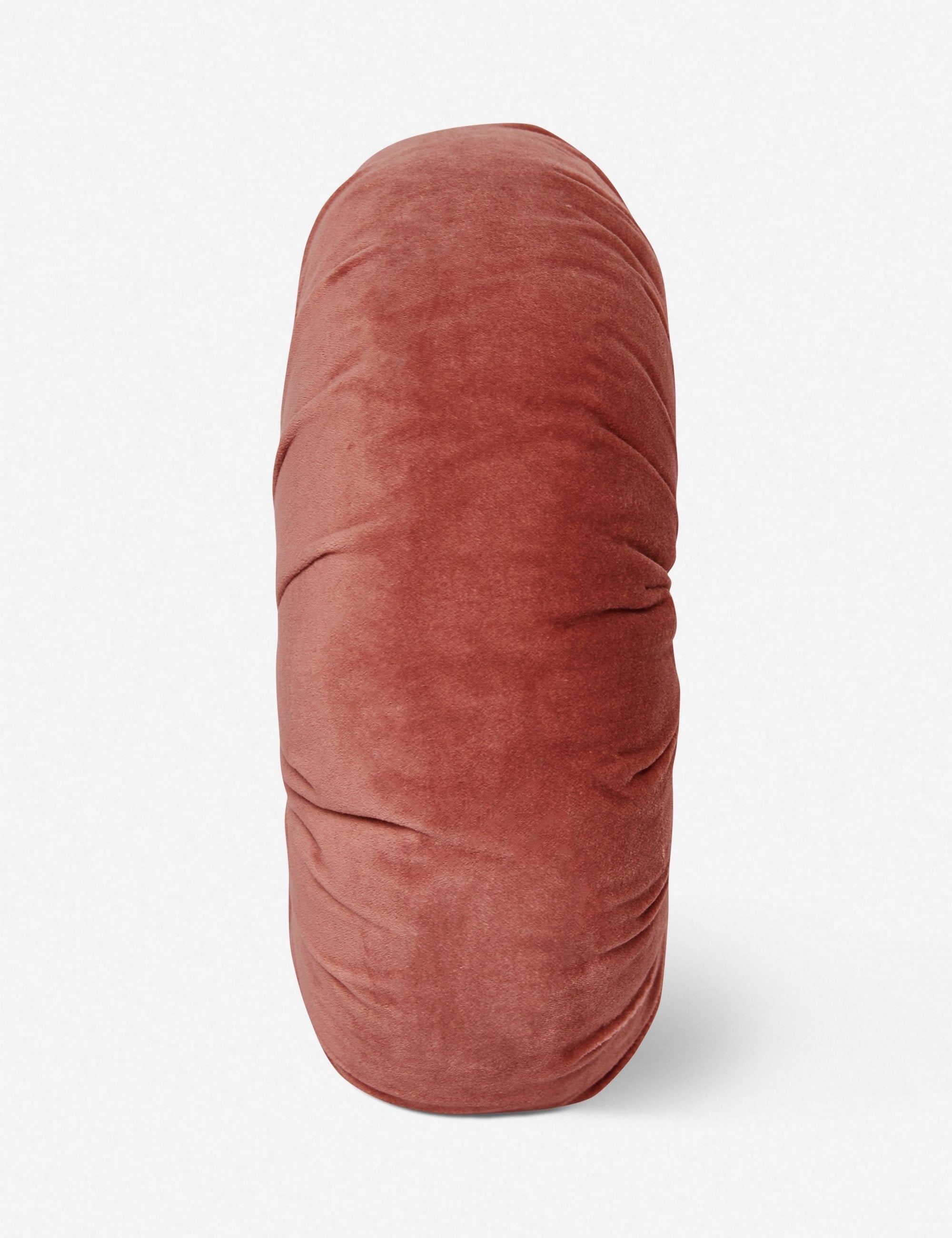 Mira Velvet Round Pillow | Pleated Texture, Soft Hues