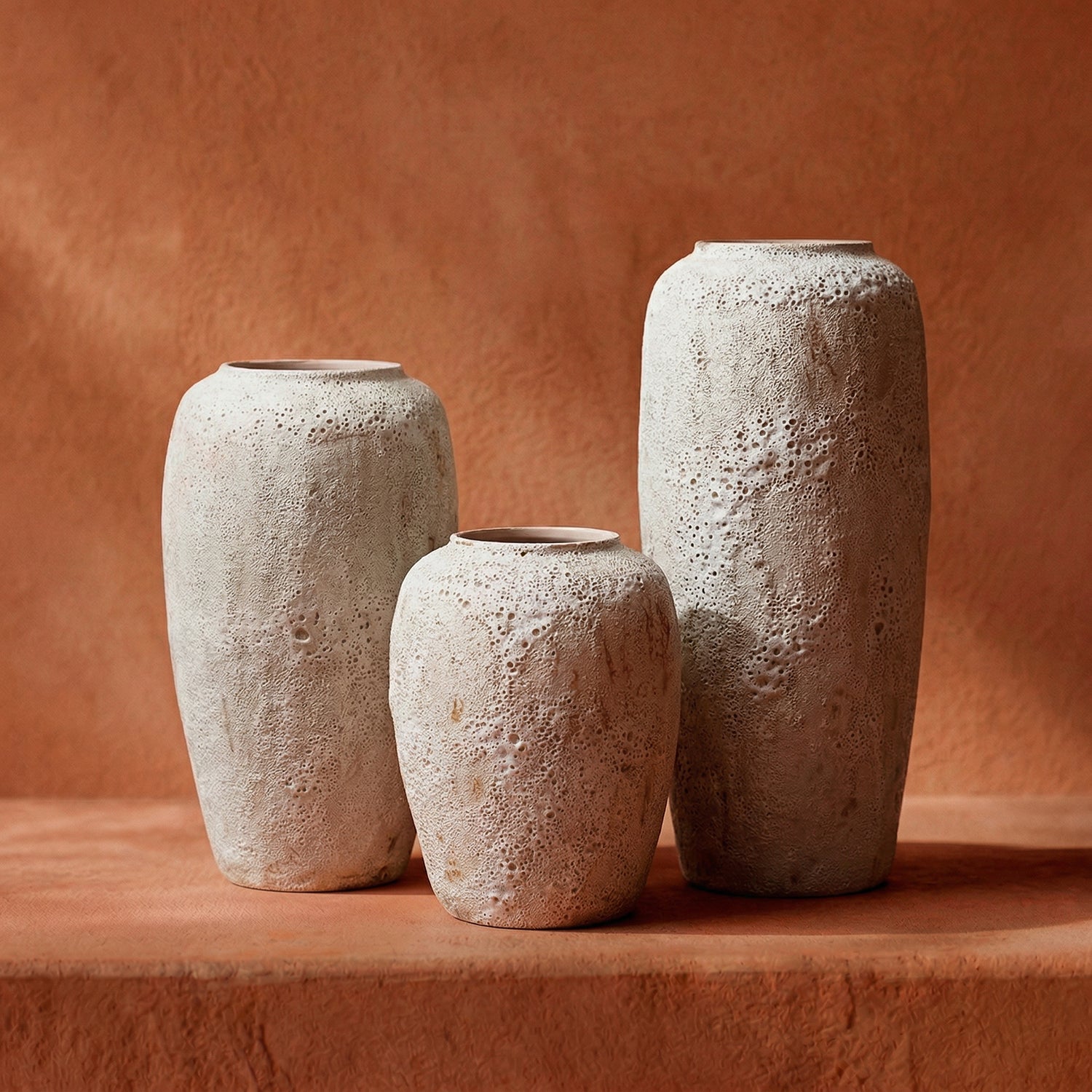 Bela Rustic Ceramic Planters | Handcrafted Nordic Design, Wide Mouth