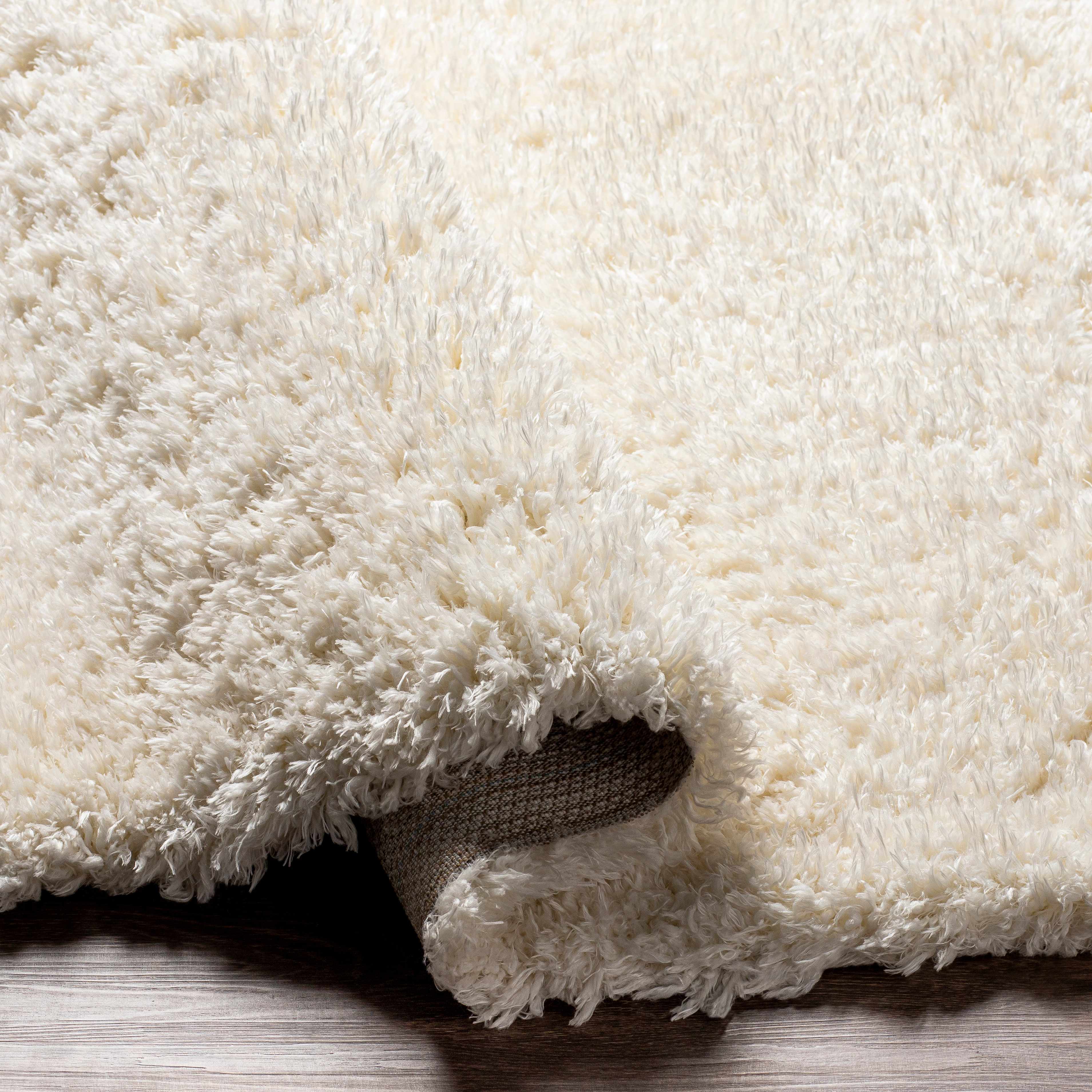 Sierra Plush Rug  Machine Woven  Cream  Contemporary Style