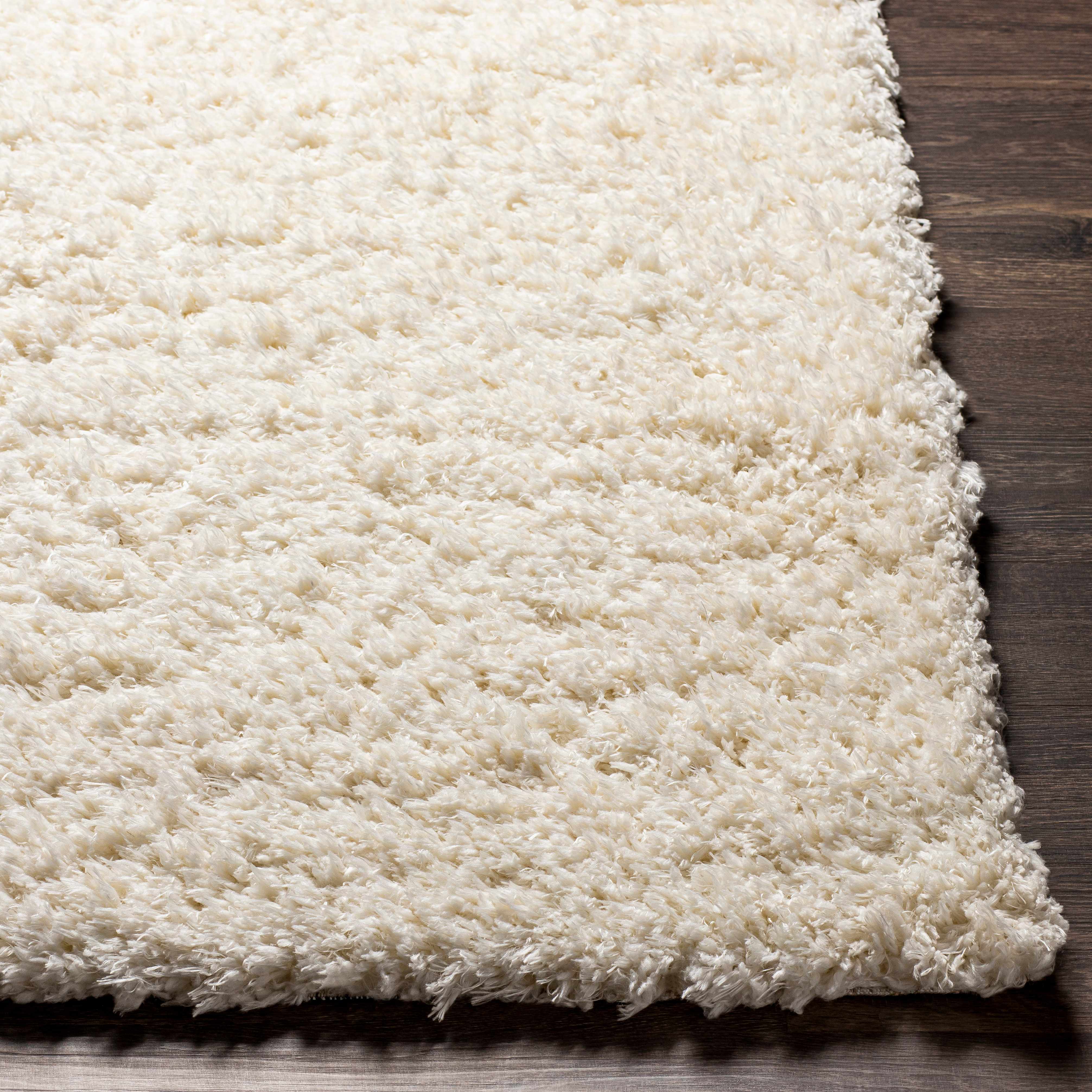 Sierra Plush Rug  Machine Woven  Cream  Contemporary Style