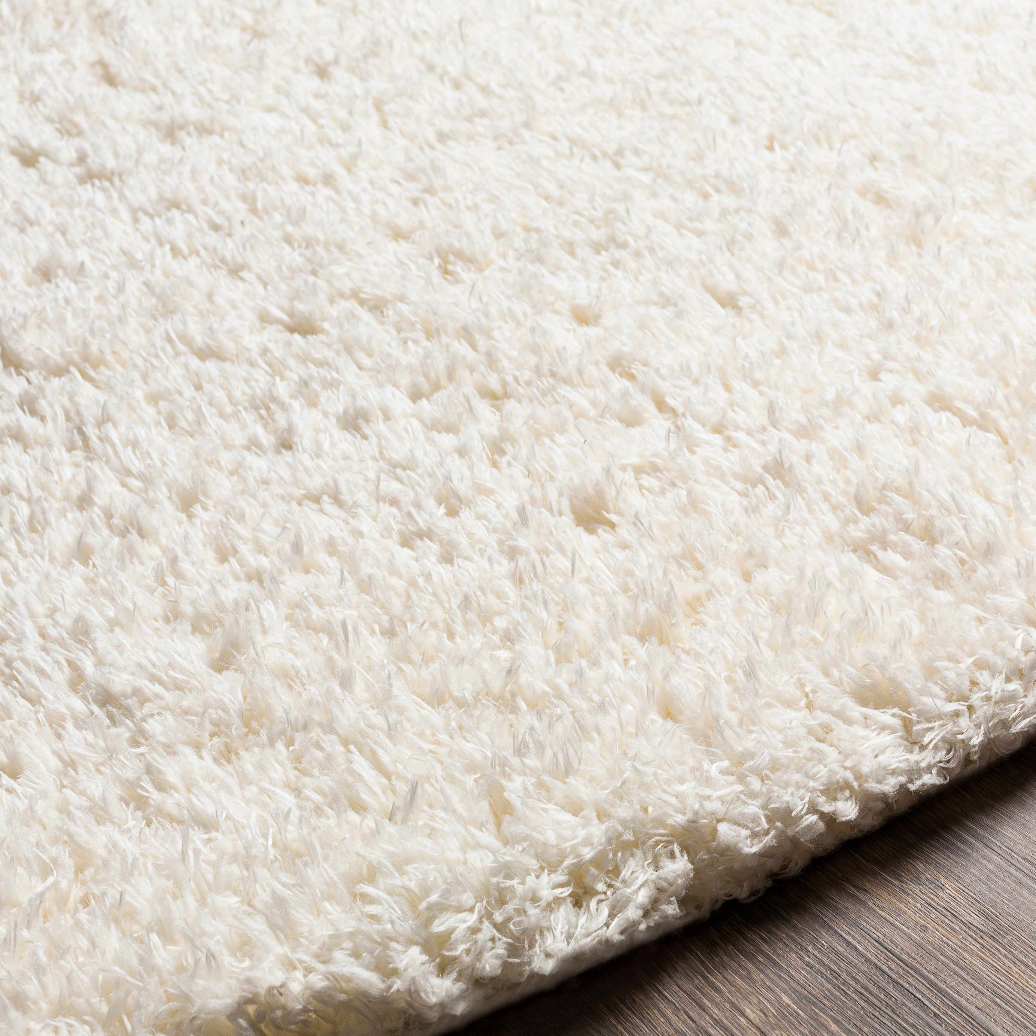 Sierra Plush Rug  Machine Woven  Cream  Contemporary Style