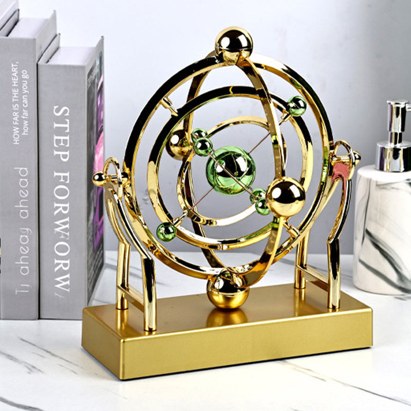 Bello Kinetic Sculpture | Perpetual Motion, Gold Metal Design