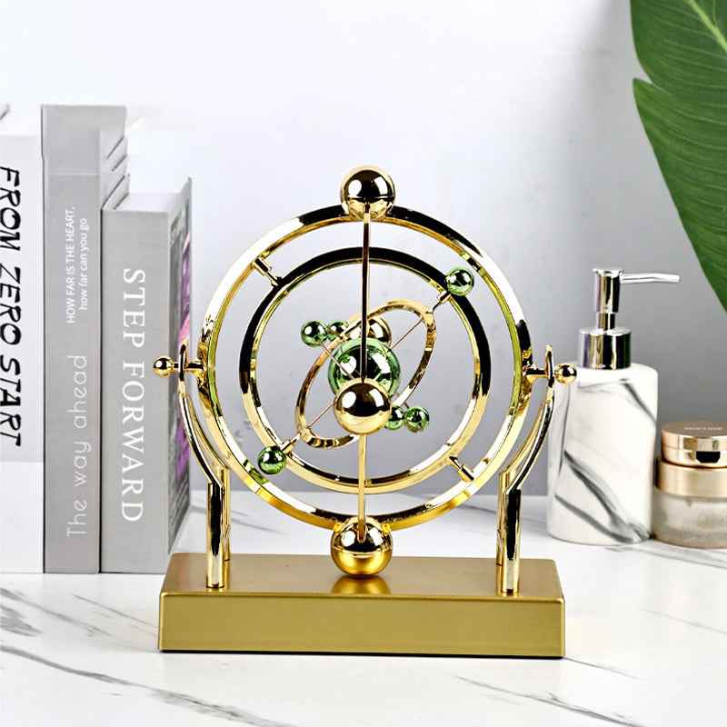 Bello Kinetic Sculpture | Perpetual Motion, Gold Metal Design