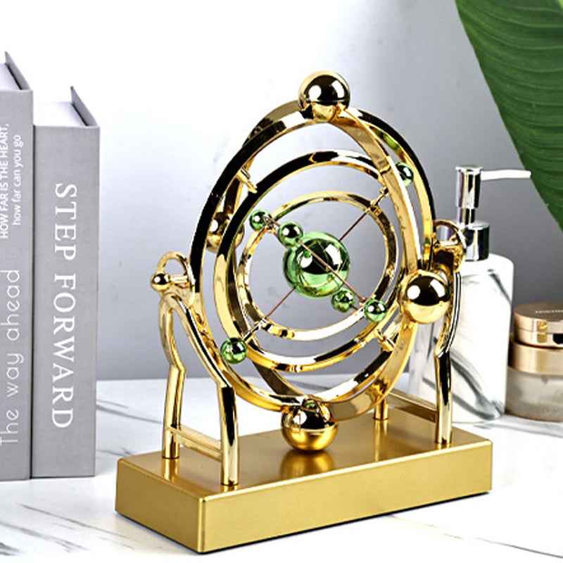 Bello Kinetic Sculpture | Perpetual Motion, Gold Metal Design