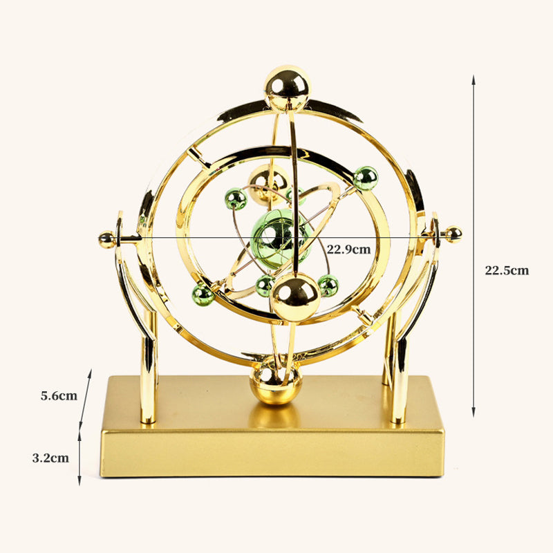 Bello Kinetic Sculpture | Perpetual Motion, Gold Metal Design