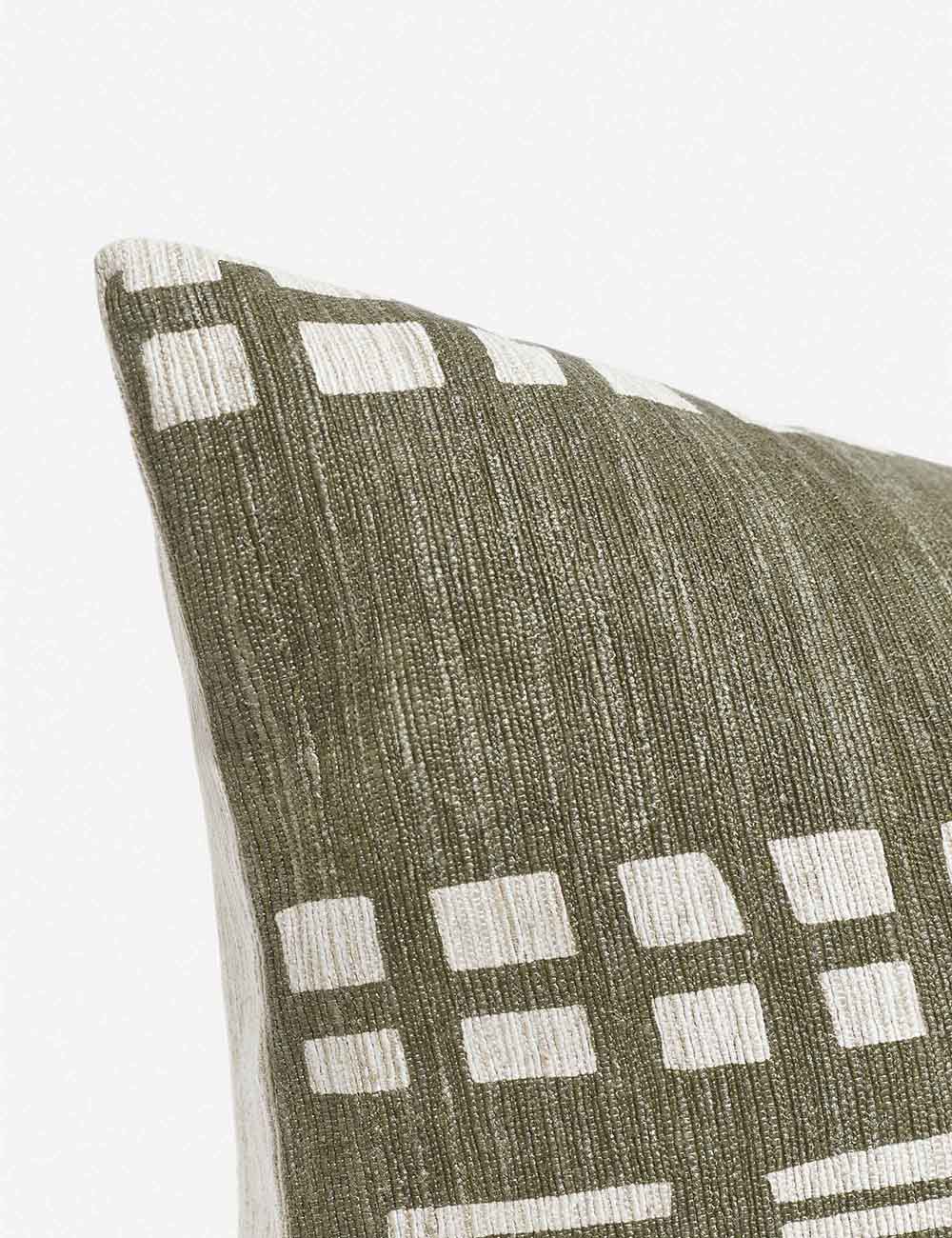 Sage Mosaic Pillow | Rich Green, Textured Design