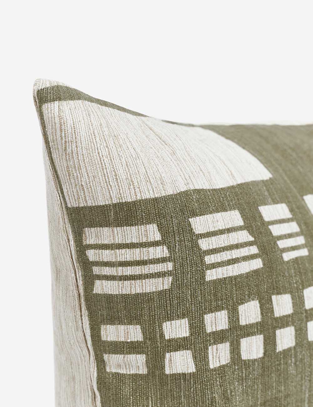 Sage Mosaic Pillow | Rich Green, Textured Design