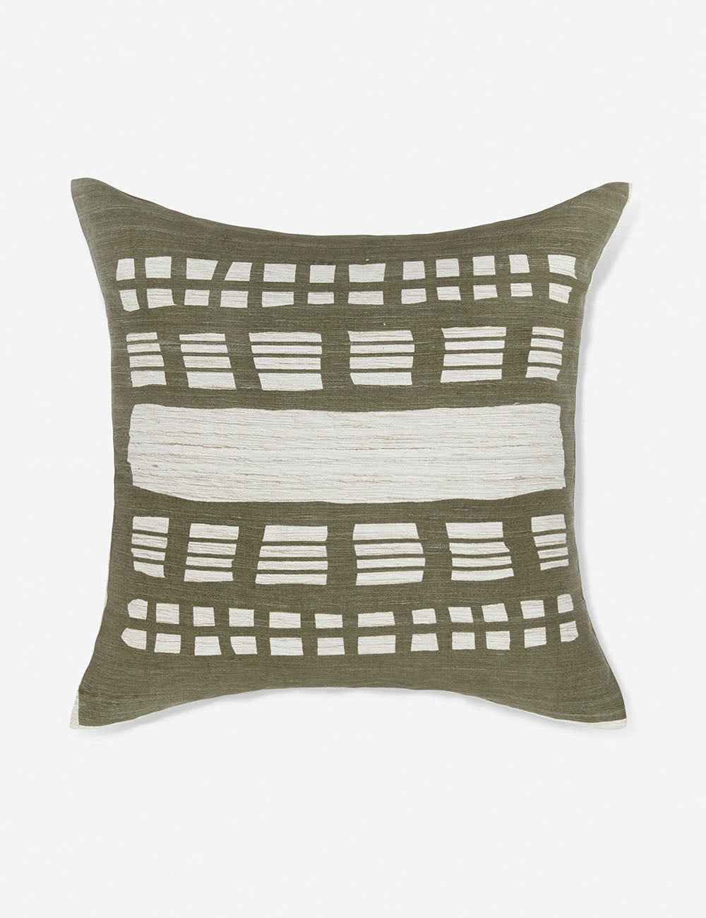 Basil Stonewalk Pillow | Rich Green Mosaic Design