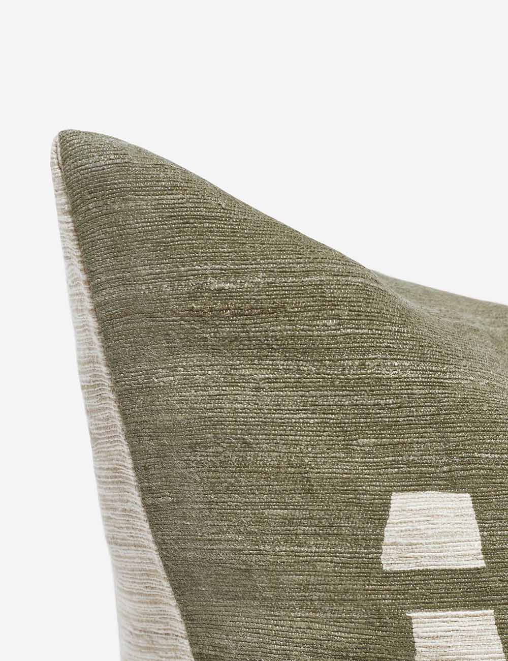 Sage Mosaic Pillow | Rich Green, Textured Design