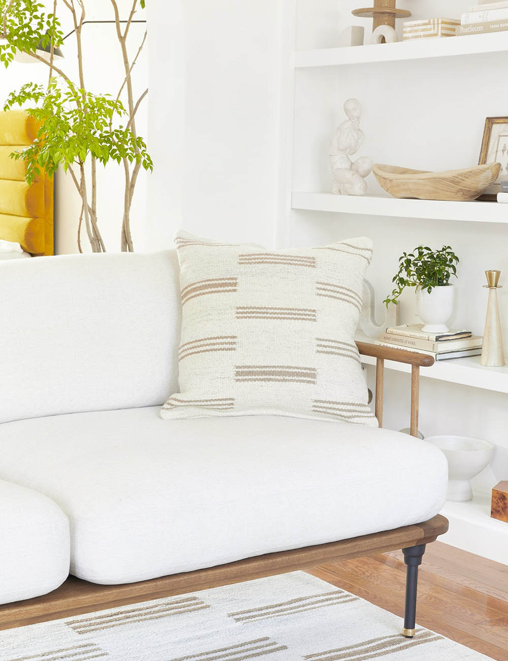 Bela Stripe Break Pillow | Minimalist Design, Subtle Color Palette
