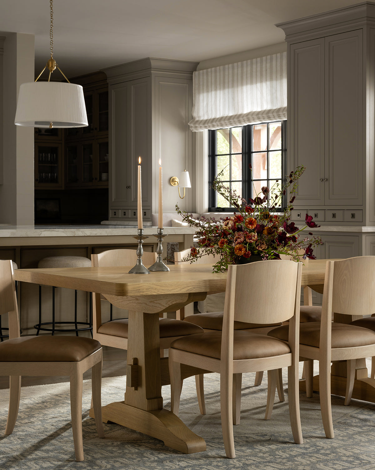 Vireo Dining Table  Oak with Heritage White Finish