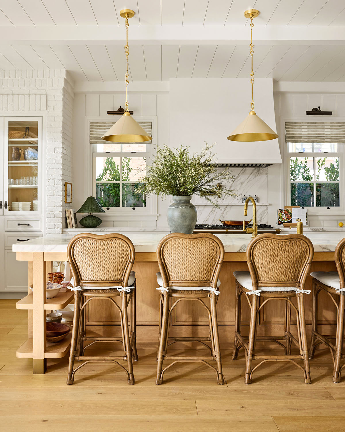Sienna Pendant Light  Gold Leafed Iron & Leather