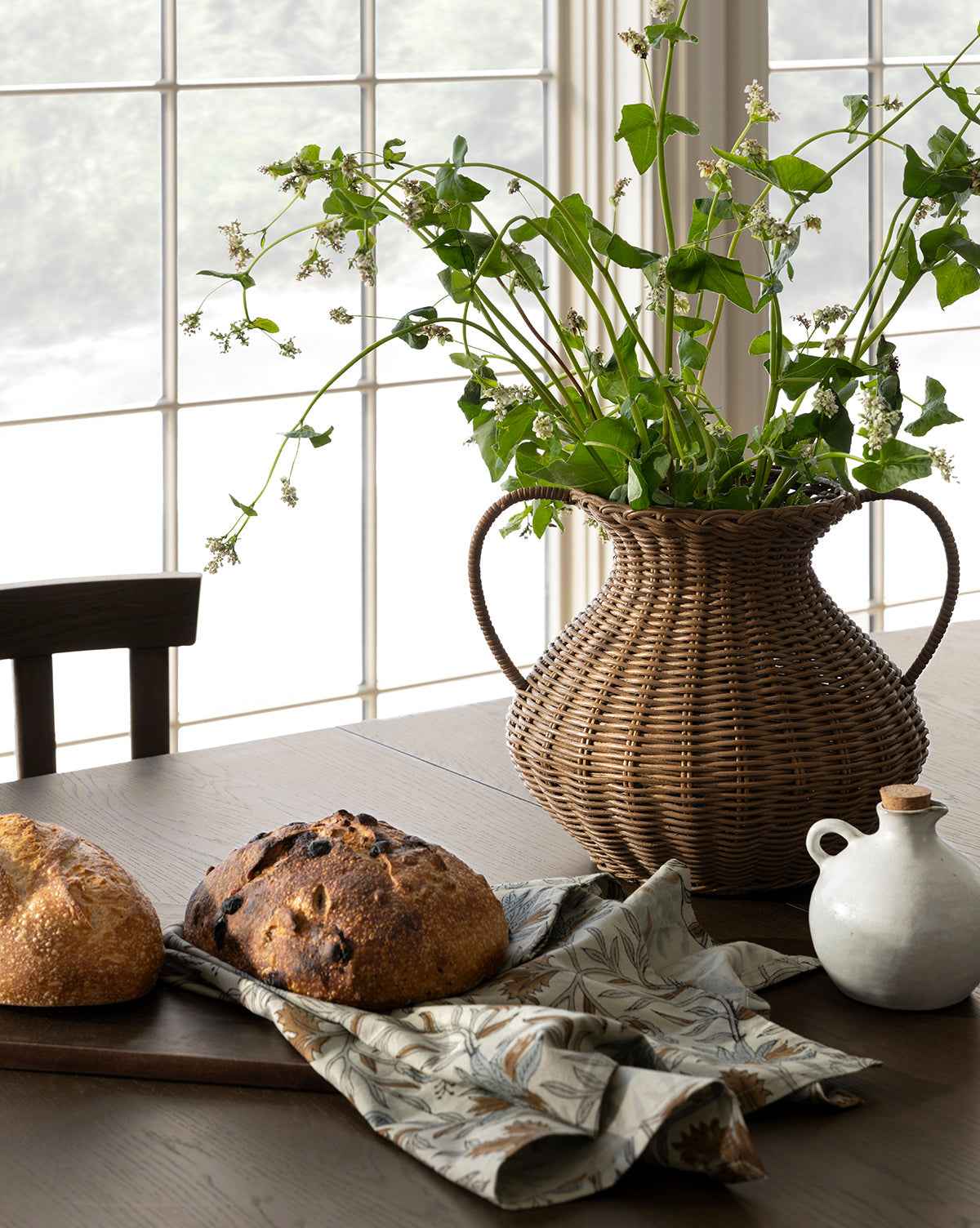 Aurelia Woven Vase  Wicker & Rattan Glass Design