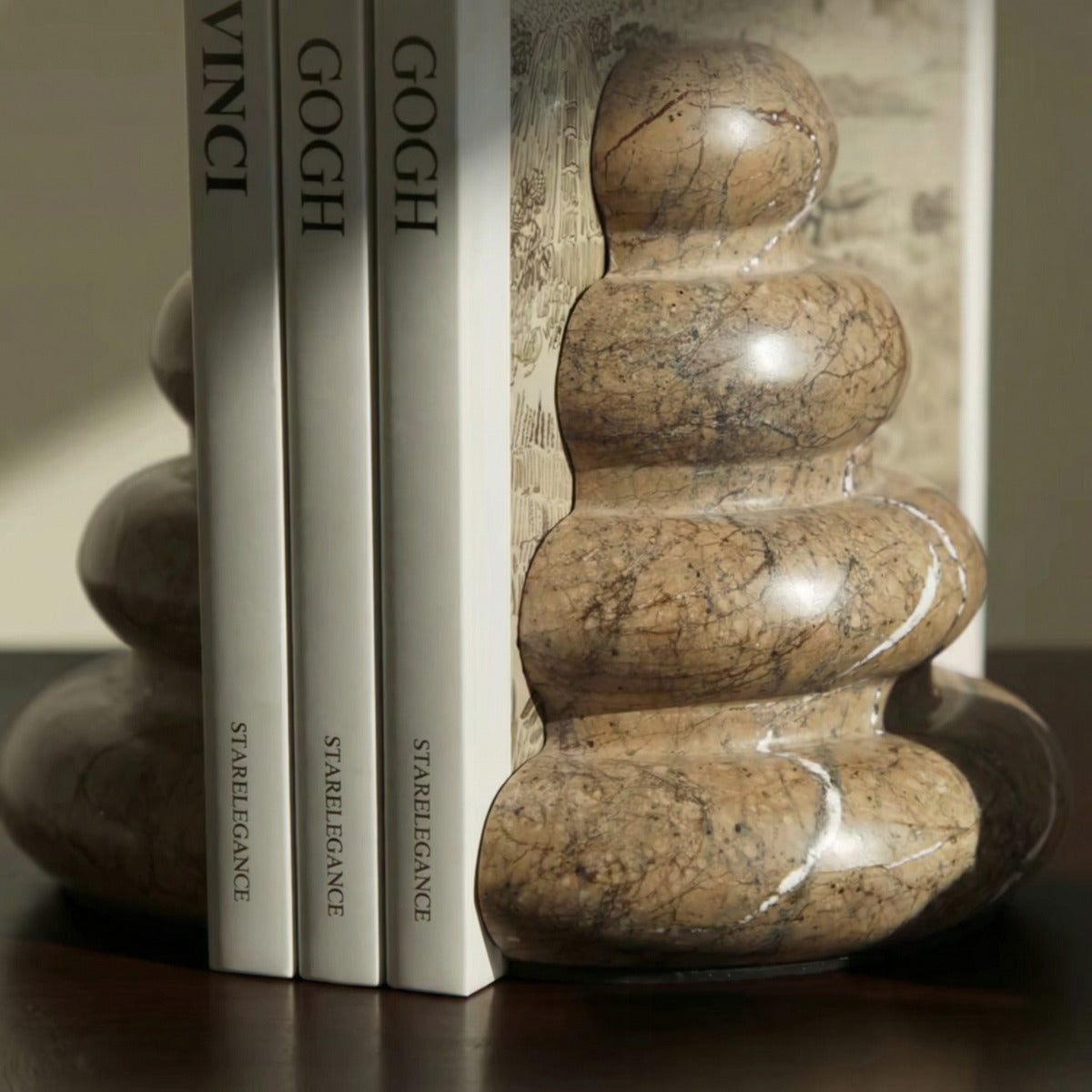 Bello Marble Bookends | Natural Stone, Elegant Design