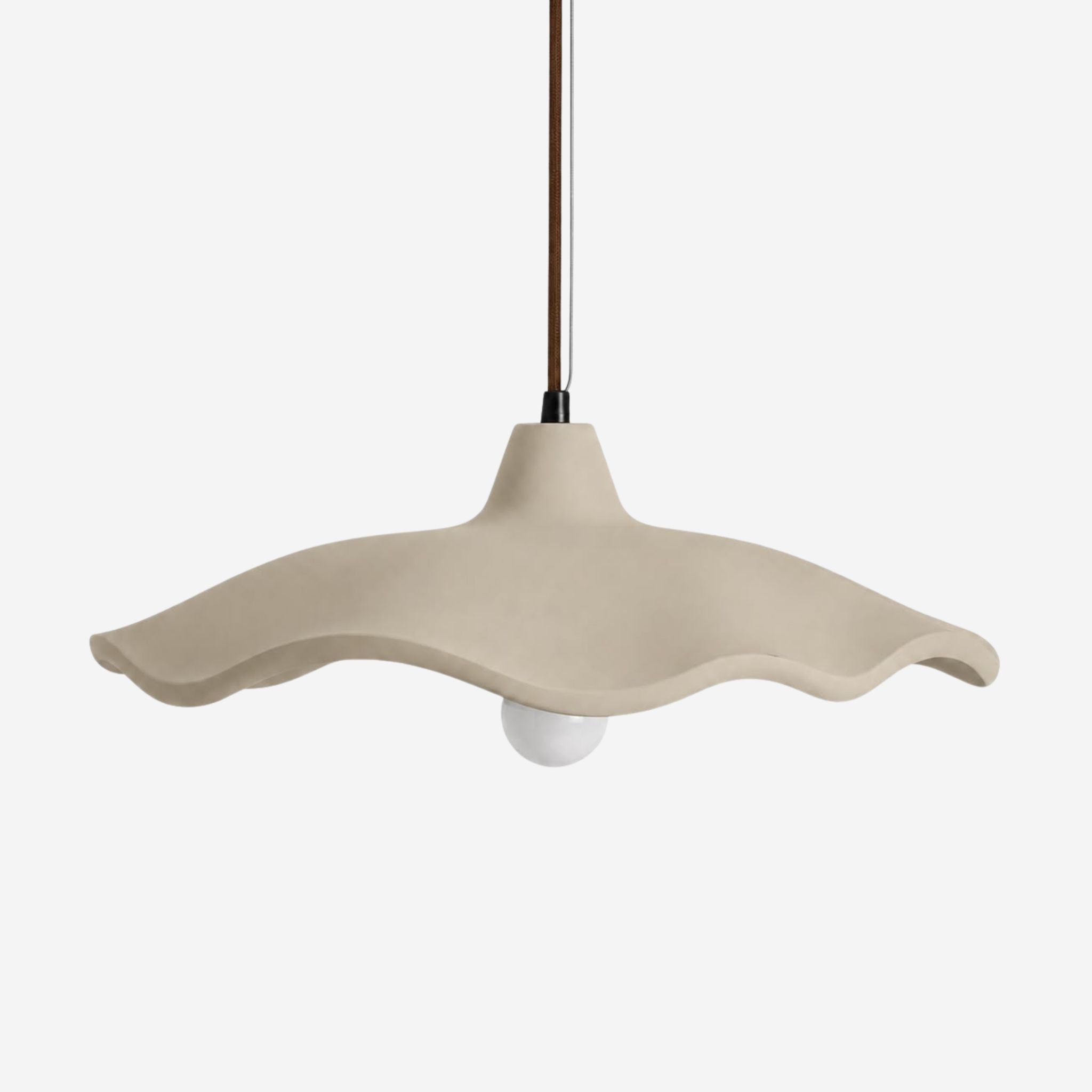 Bello Pendant Lamp | Sand-Colored Travertine, Adjustable Height