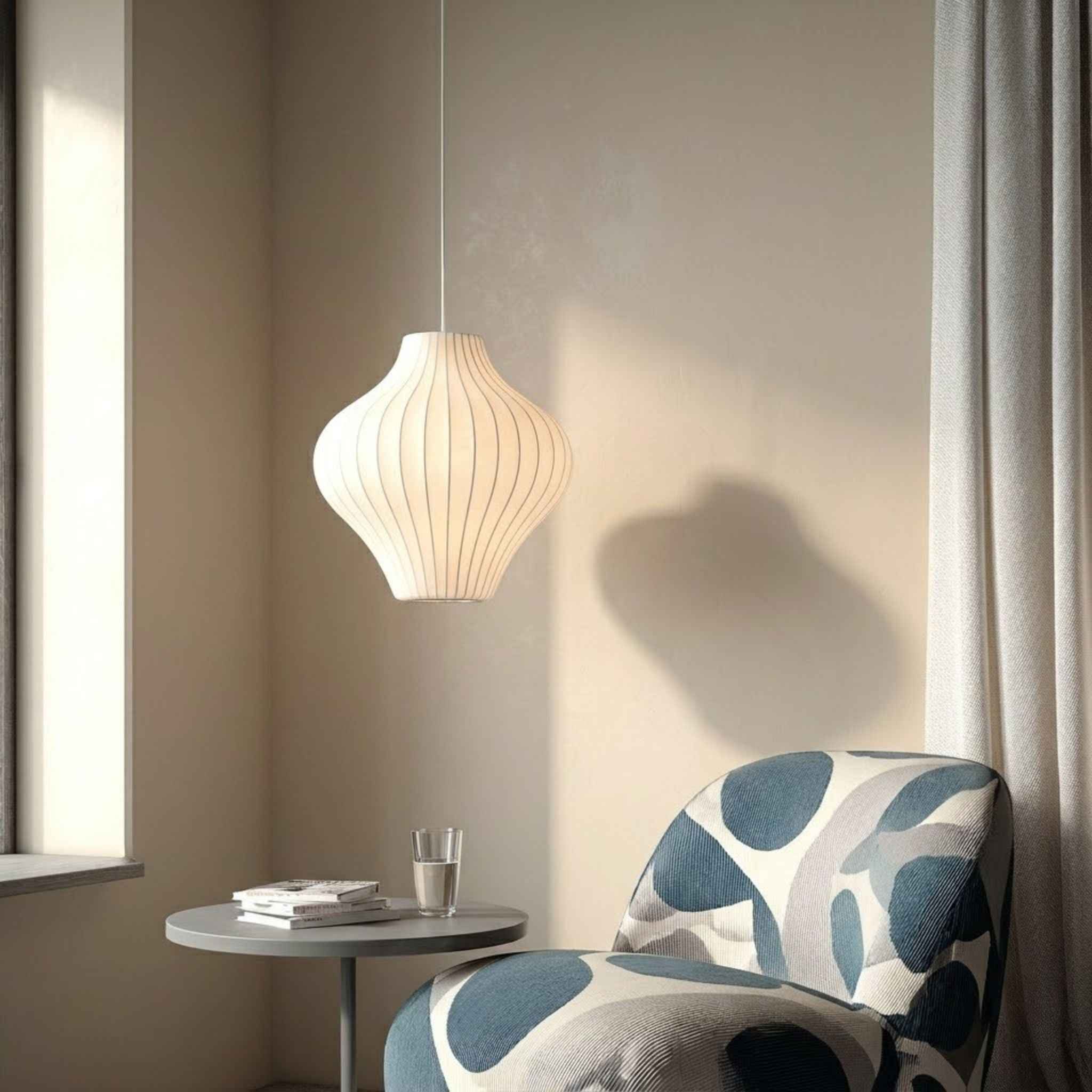 Bela Ceiling Lamp | Cocoon Material, Soft Light Design