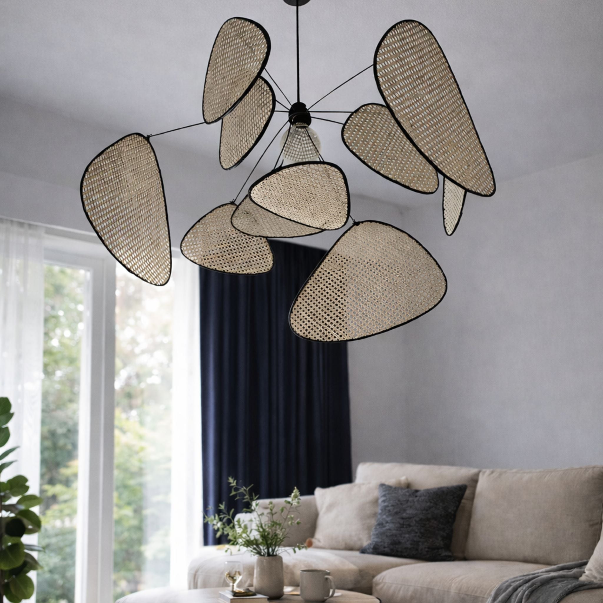 Cielo Ceiling Lamp | Rattan, Airy Design Ø100 cm