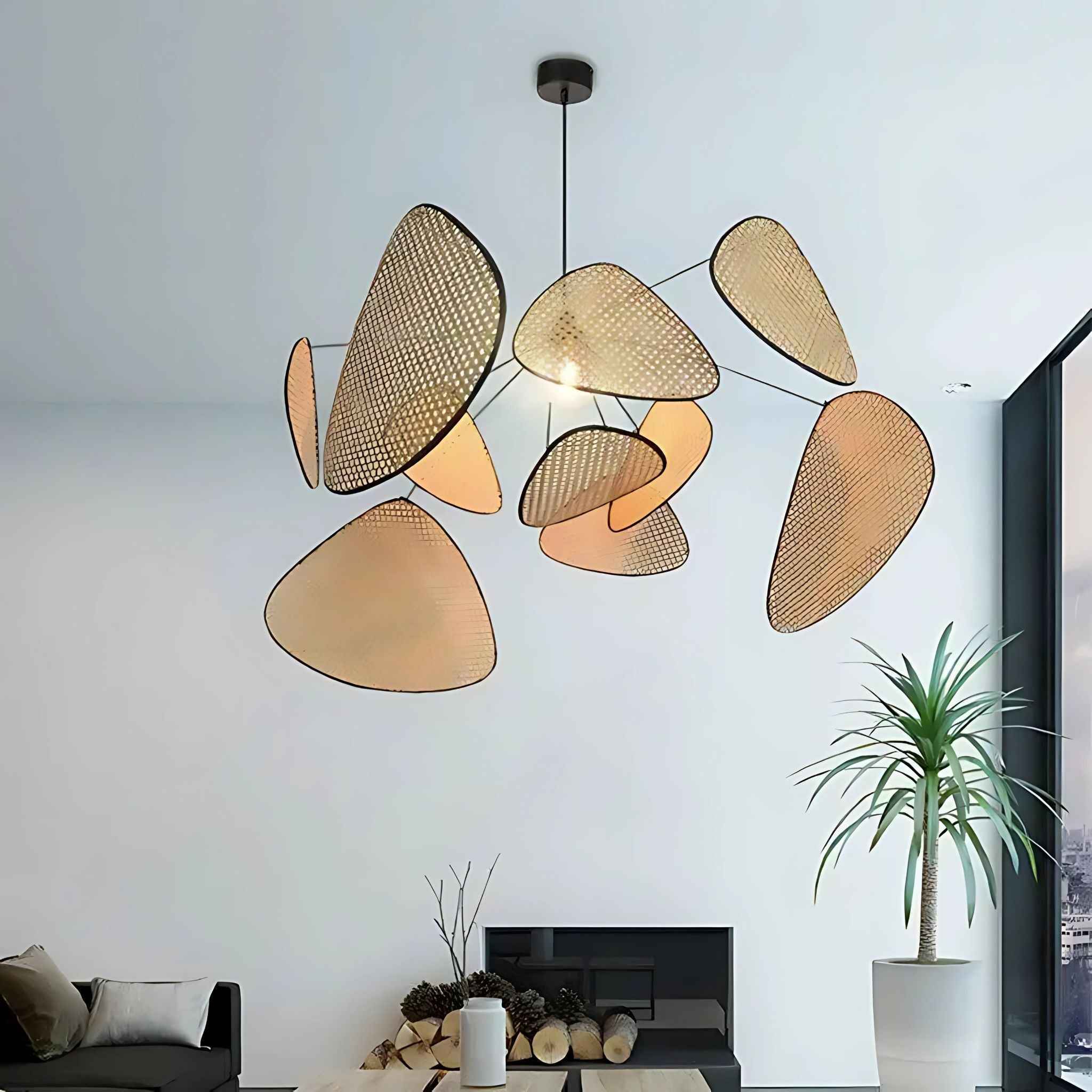Cielo Ceiling Lamp | Rattan, Airy Design Ø100 cm