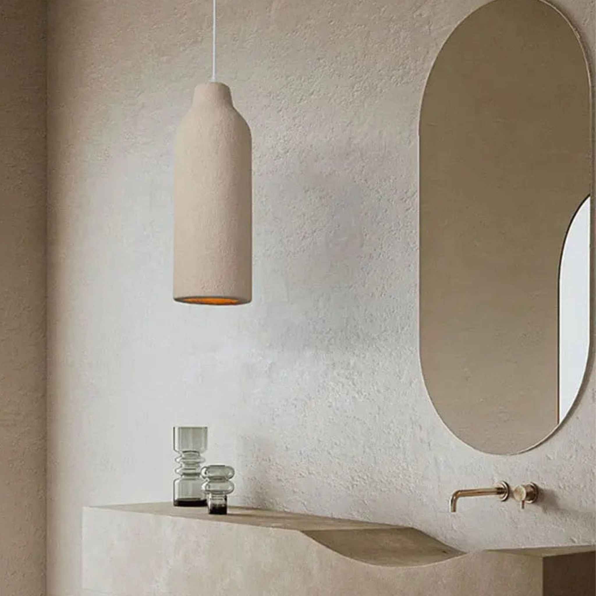 Ciro Pendant Lamp | Sleek Composite, Sand Color
