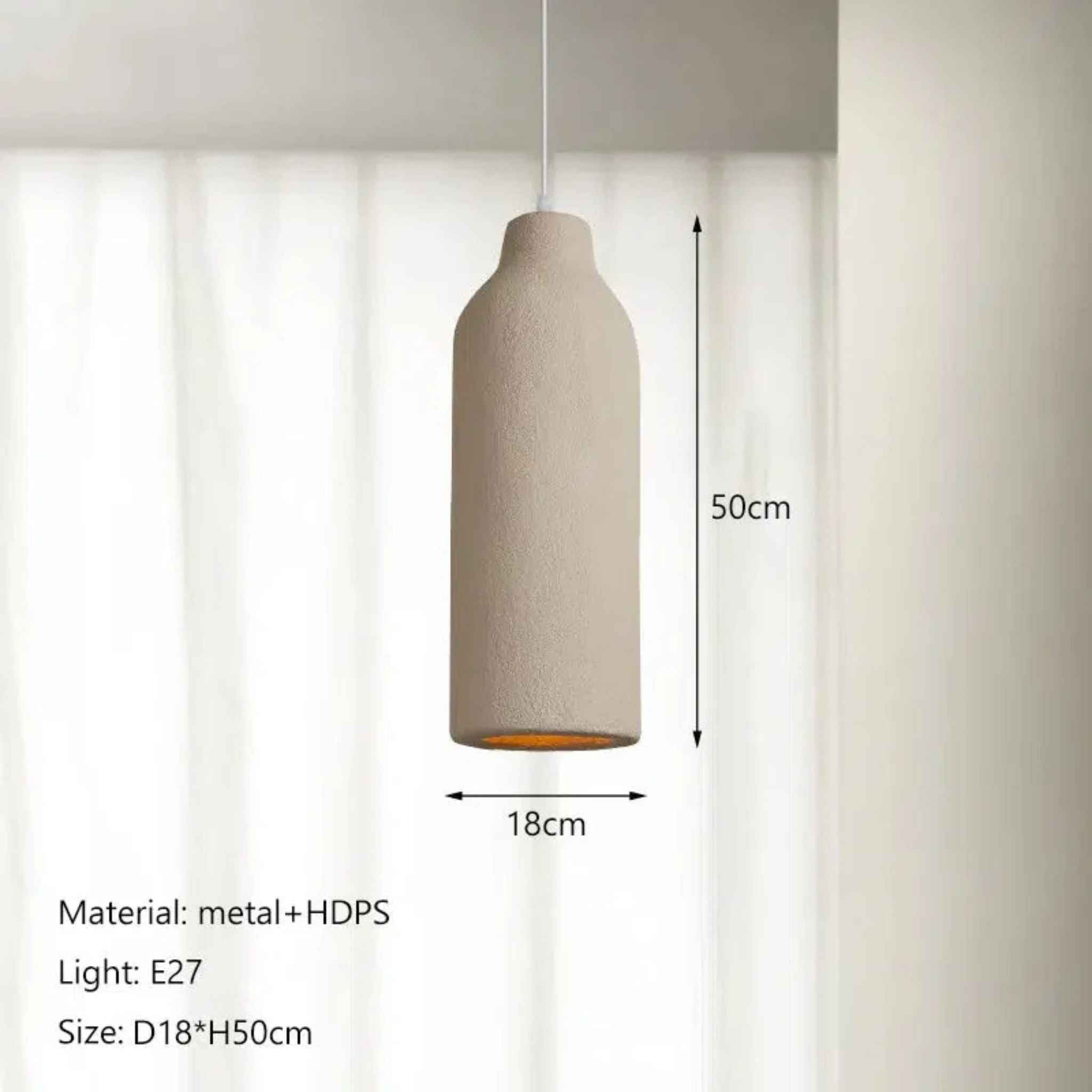 Ciro Pendant Lamp | Sleek Composite, Sand Color