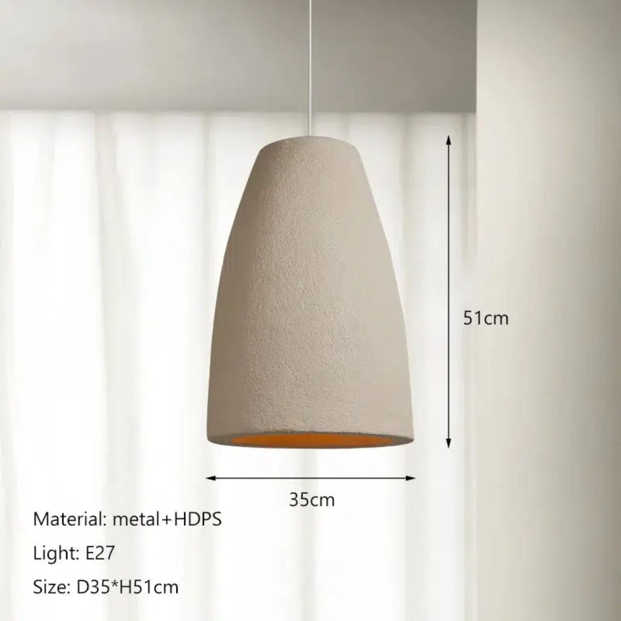 Cielo Pendant Lamp | Sand-Colored, Composite Material