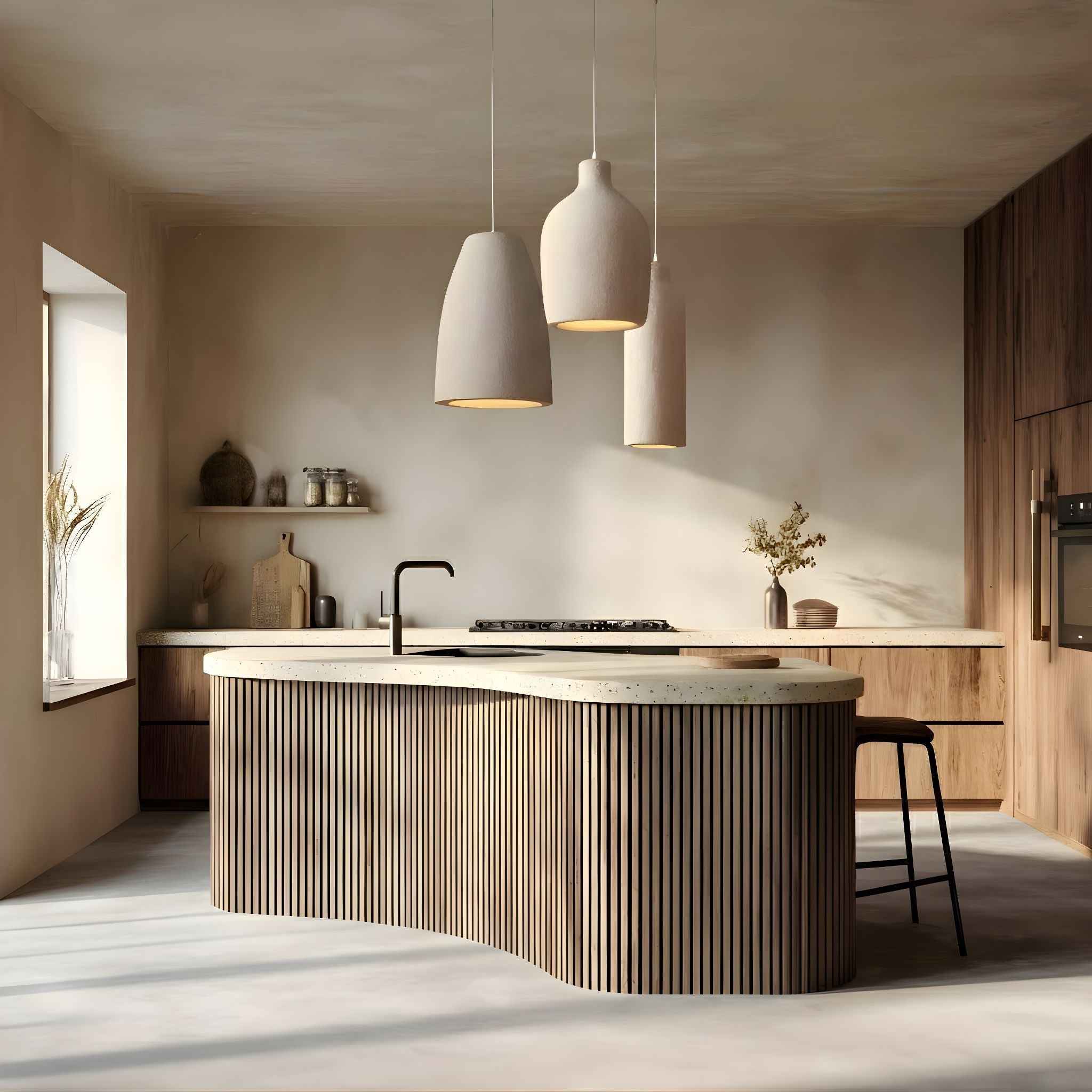 Cirrus Pendant Lamp | Sand Oval Design, Soft Organic Shape