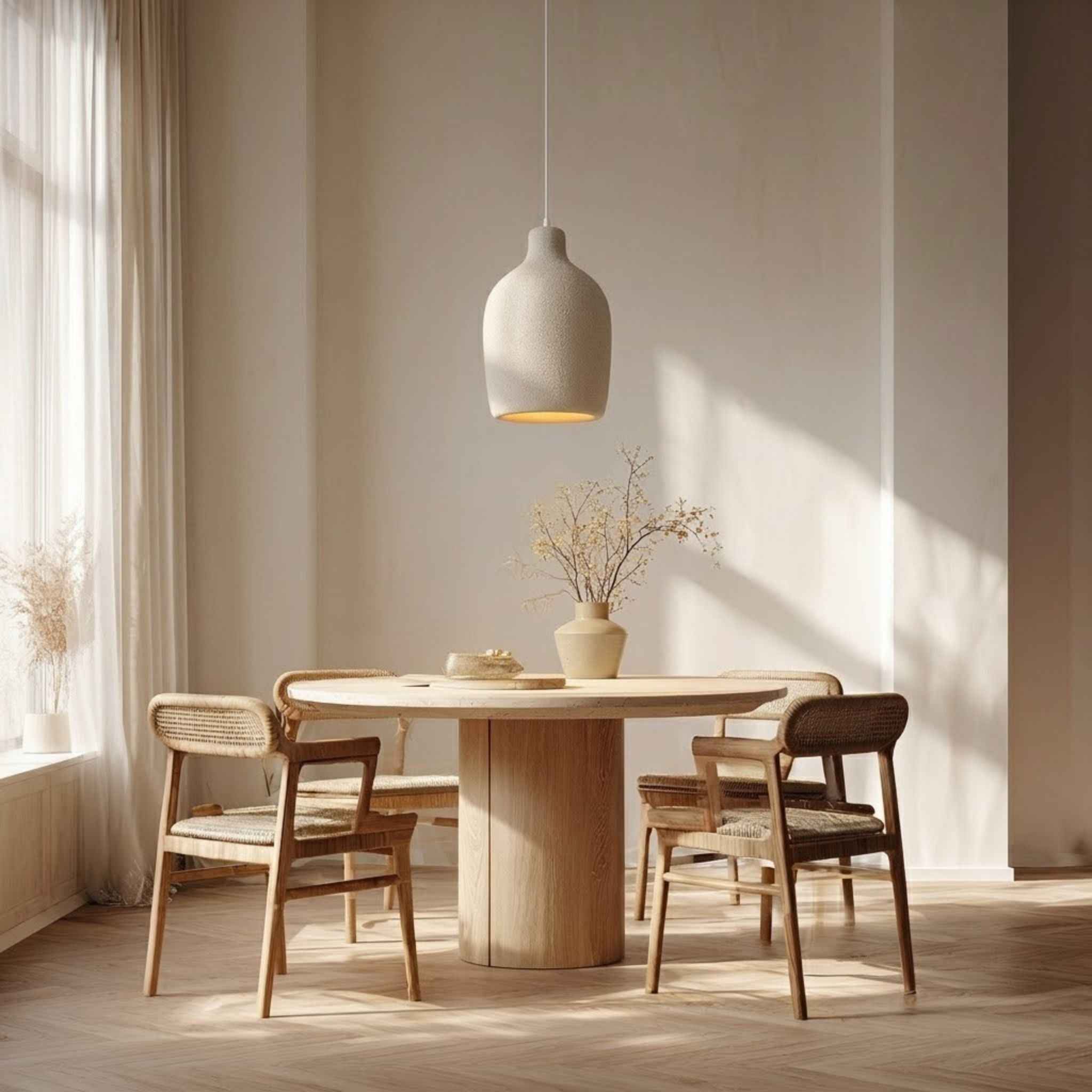 Cirrus Pendant Lamp | Sand Oval Design, Soft Organic Shape