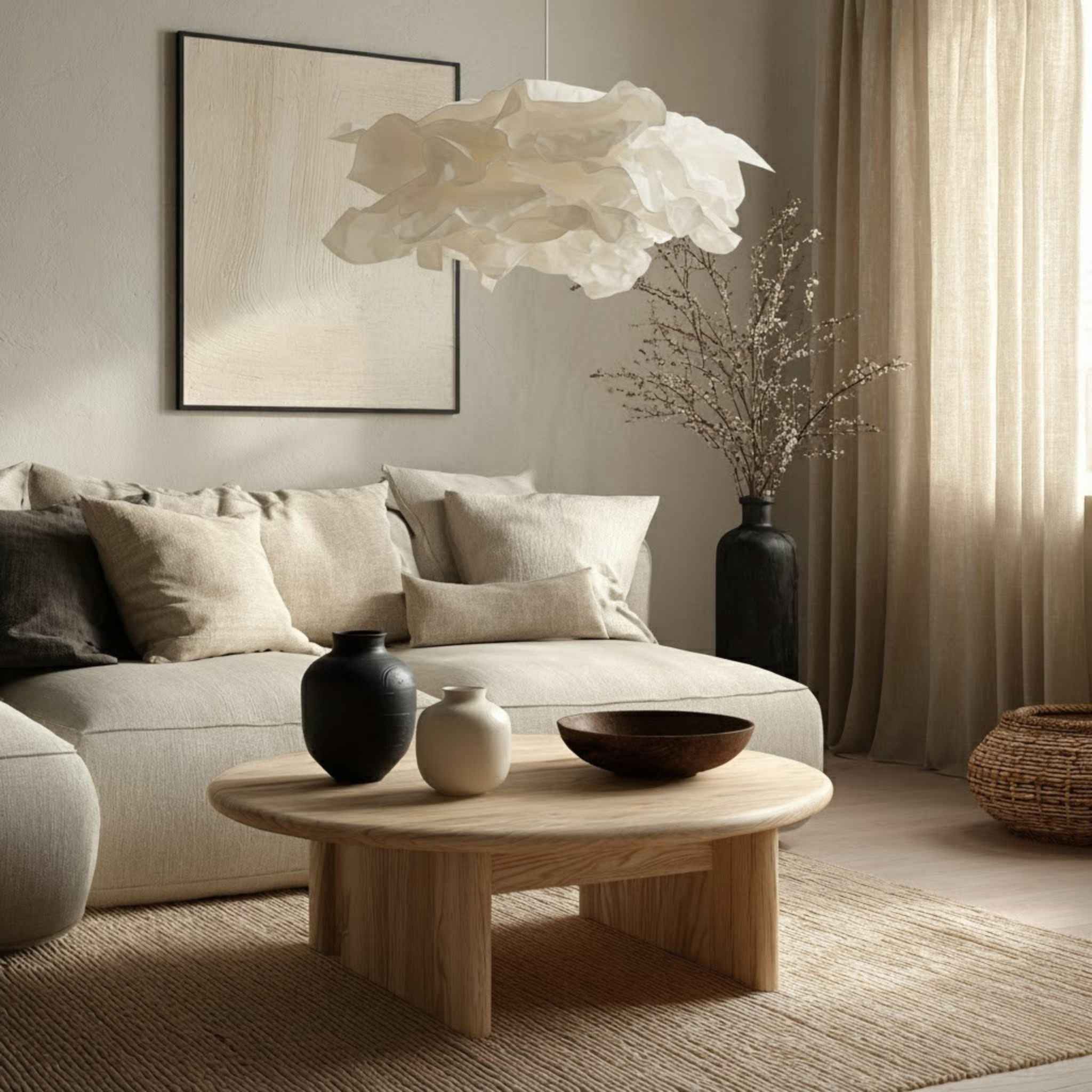 Bello Pendant Lamp | Hand-Folded Japanese Paper, Cloud-Like Design